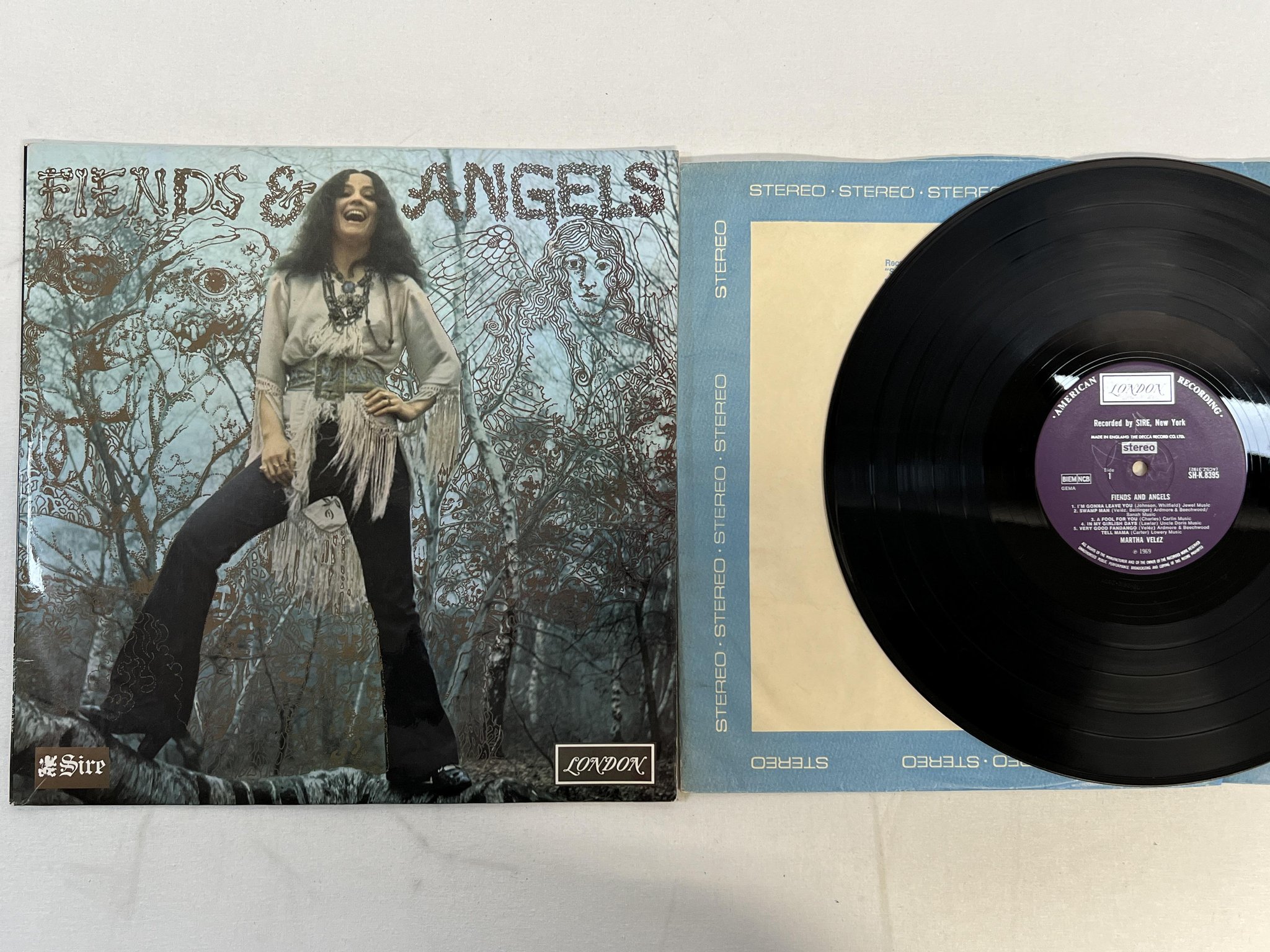 Omslagsbild för skivan MARTHA VELEZ friends and angels LP -69 UK DECCA SH-K 8395 ** rare **