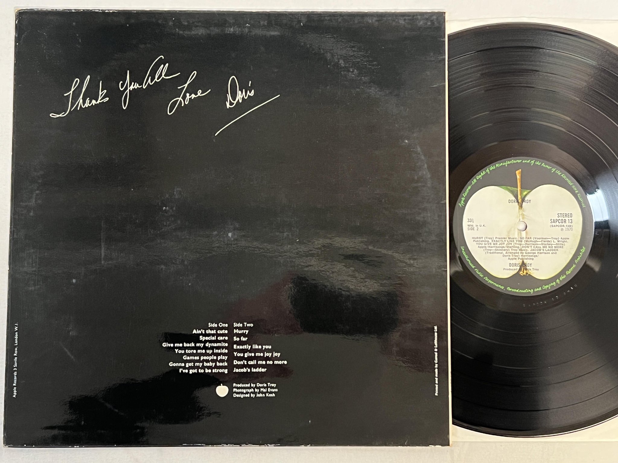 Omslagsbild för skivan DORIS TROY s/t LP -70 UK APPLE SAPCOR 13 ** rare **