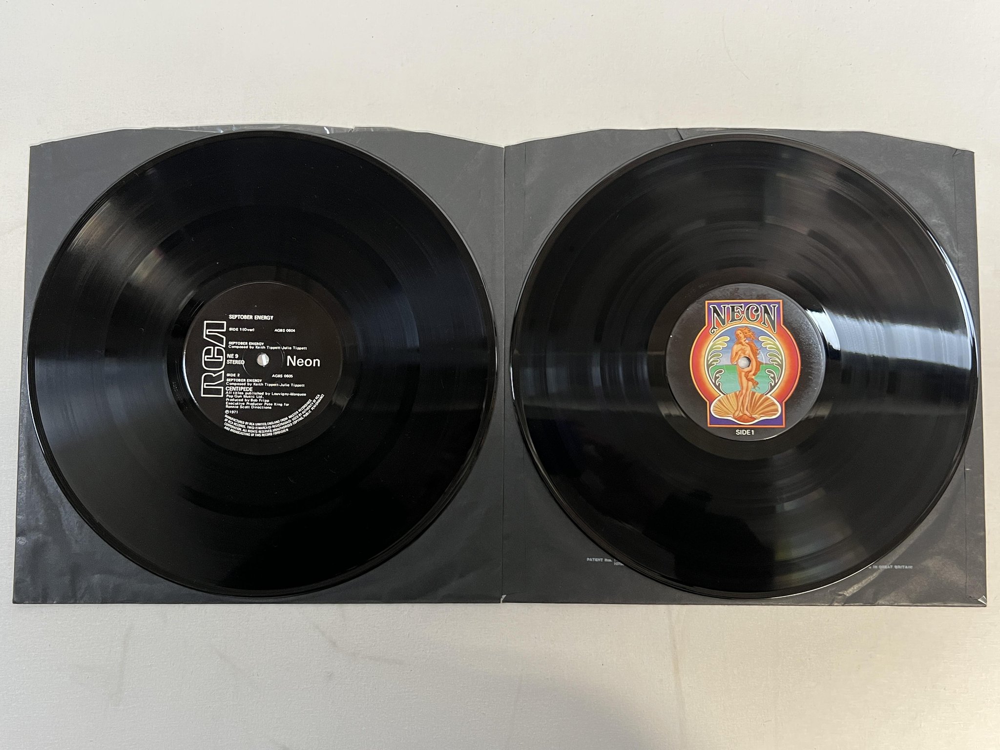 Omslagsbild för skivan CENTIPEDE Septober Energy 2xLP -71 UK RCA NEON NE 9 prog jazz