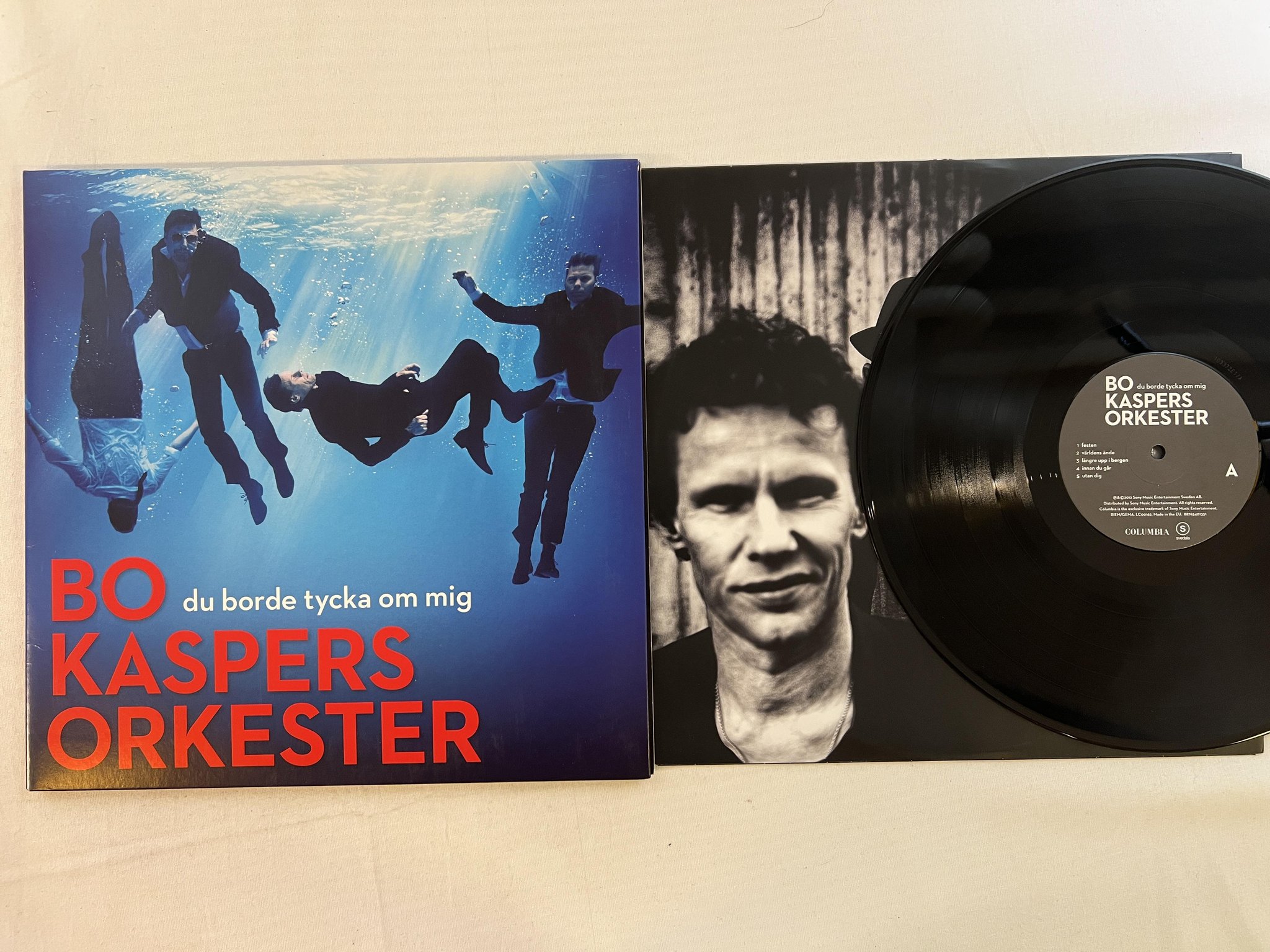 Omslagsbild för skivan BO KASPERS ORKESTER Du Borde Tycka Om Mig LP 2012 Swe COLUMBIA 88765401351