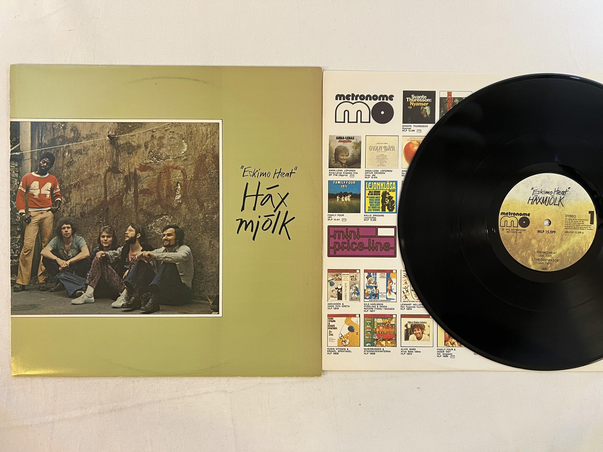 Omslagsbild för skivan HÄXMJÖLK eskimo heat LP -76 Swe METRONOME MLP 15599 Funky jazz!!