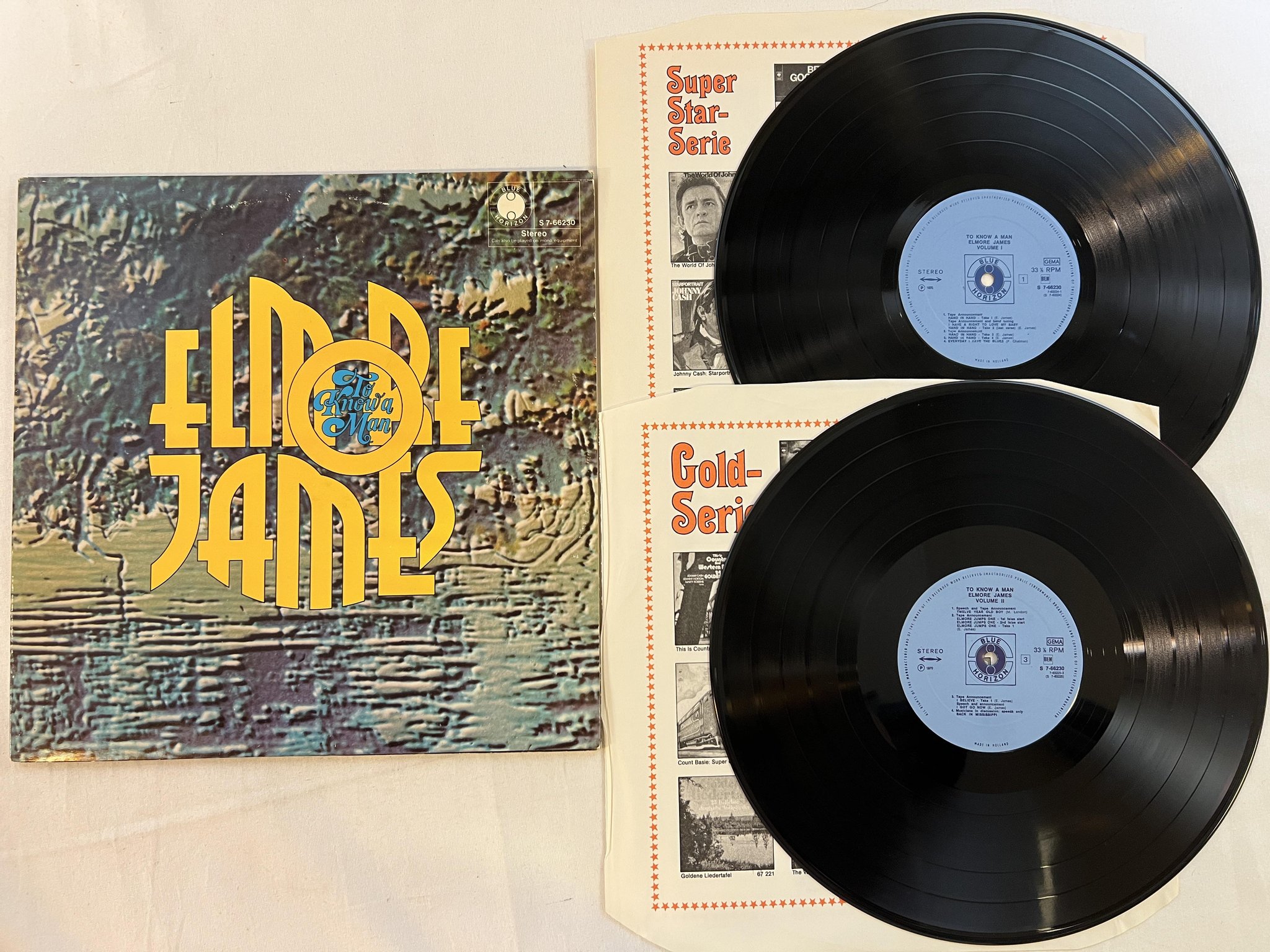 Omslagsbild för skivan ELMORE JAMES to know a man vol II 2xLP -70 Hol BLUE HORIZON S 7-66230