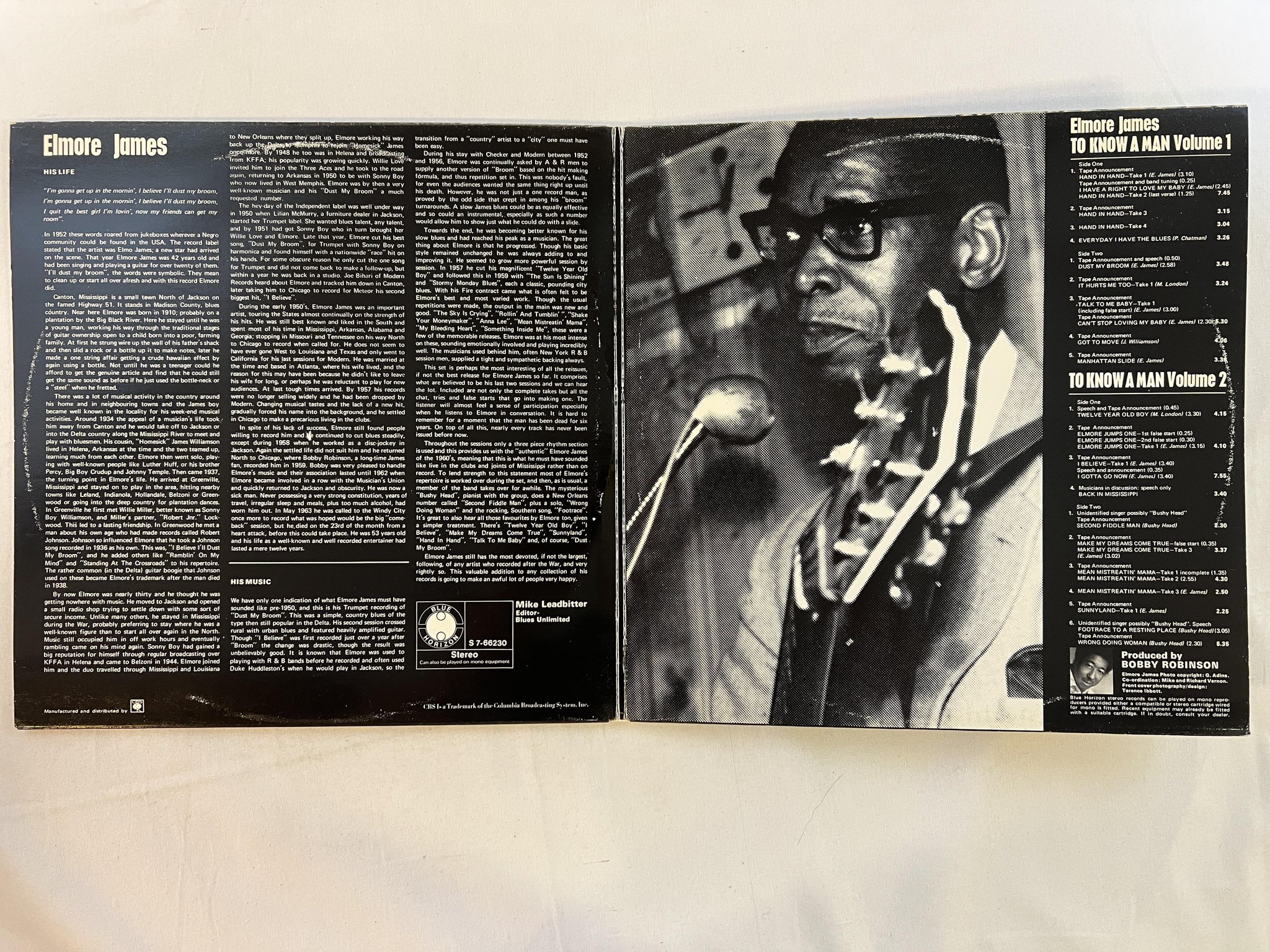 Omslagsbild för skivan ELMORE JAMES to know a man vol II 2xLP -70 Hol BLUE HORIZON S 7-66230