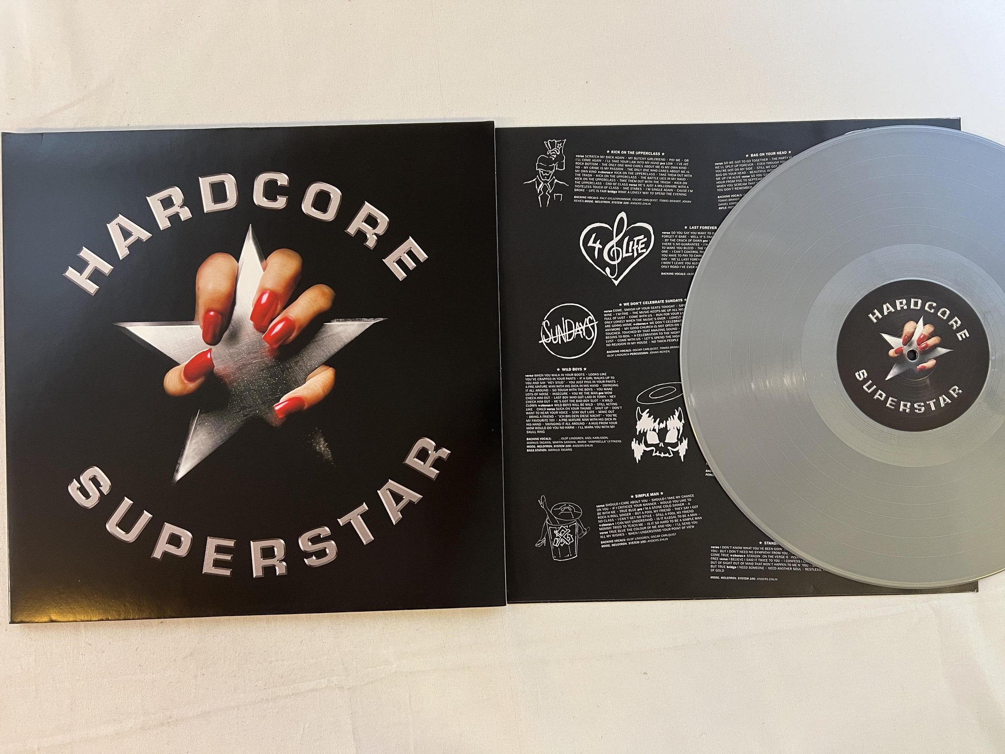 Omslagsbild för skivan HARDCORE SUPERSTAR s/t LP 2022 Swe GAIN 19692559498