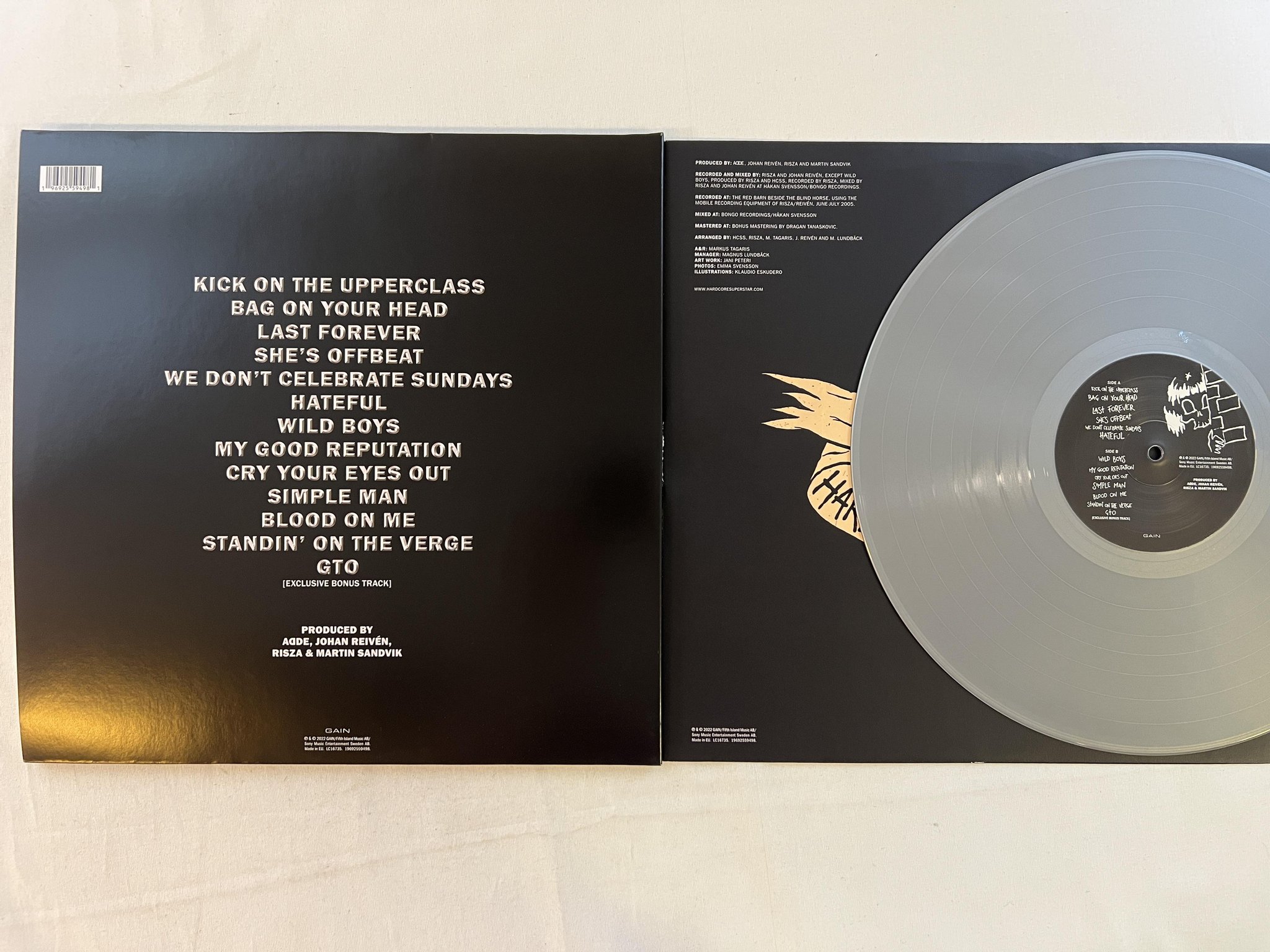 Omslagsbild för skivan HARDCORE SUPERSTAR s/t LP 2022 Swe GAIN 19692559498