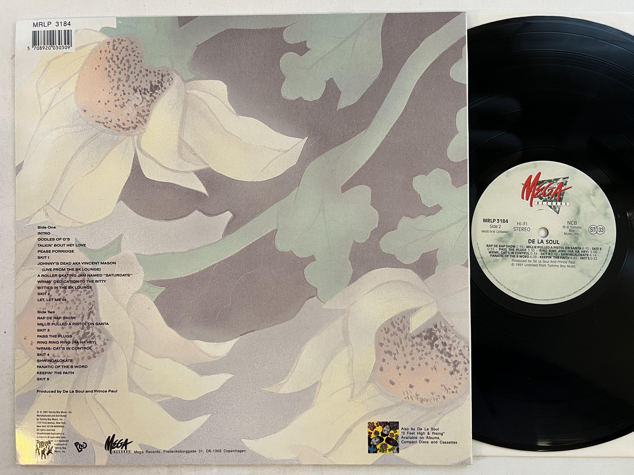 Omslagsbild för skivan DE LA SOUL is dead LP -91 MEGA MRLP 3184