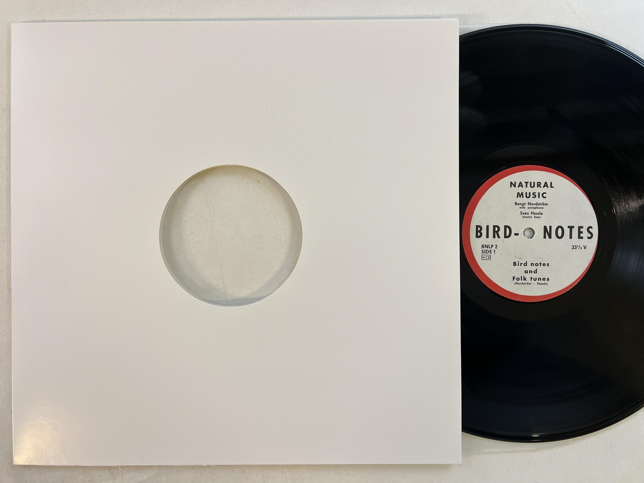 Omslagsbild för skivan BENGT NORDSTRÖM / SVEN HESSLE natural music LP -68 BIRD NOTES ** ULTRA RARE **