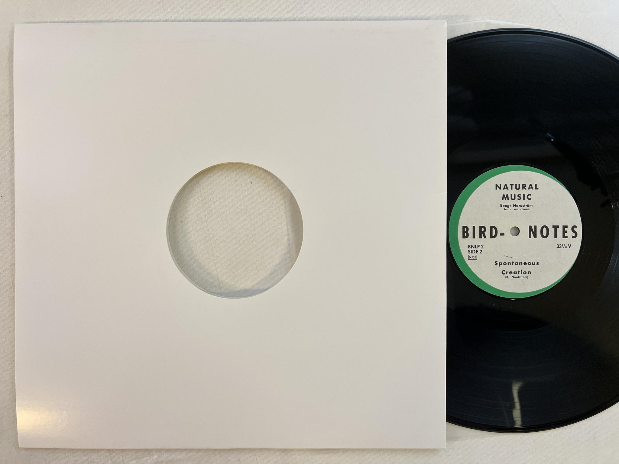 Omslagsbild för skivan BENGT NORDSTRÖM / SVEN HESSLE natural music LP -68 BIRD NOTES ** ULTRA RARE **