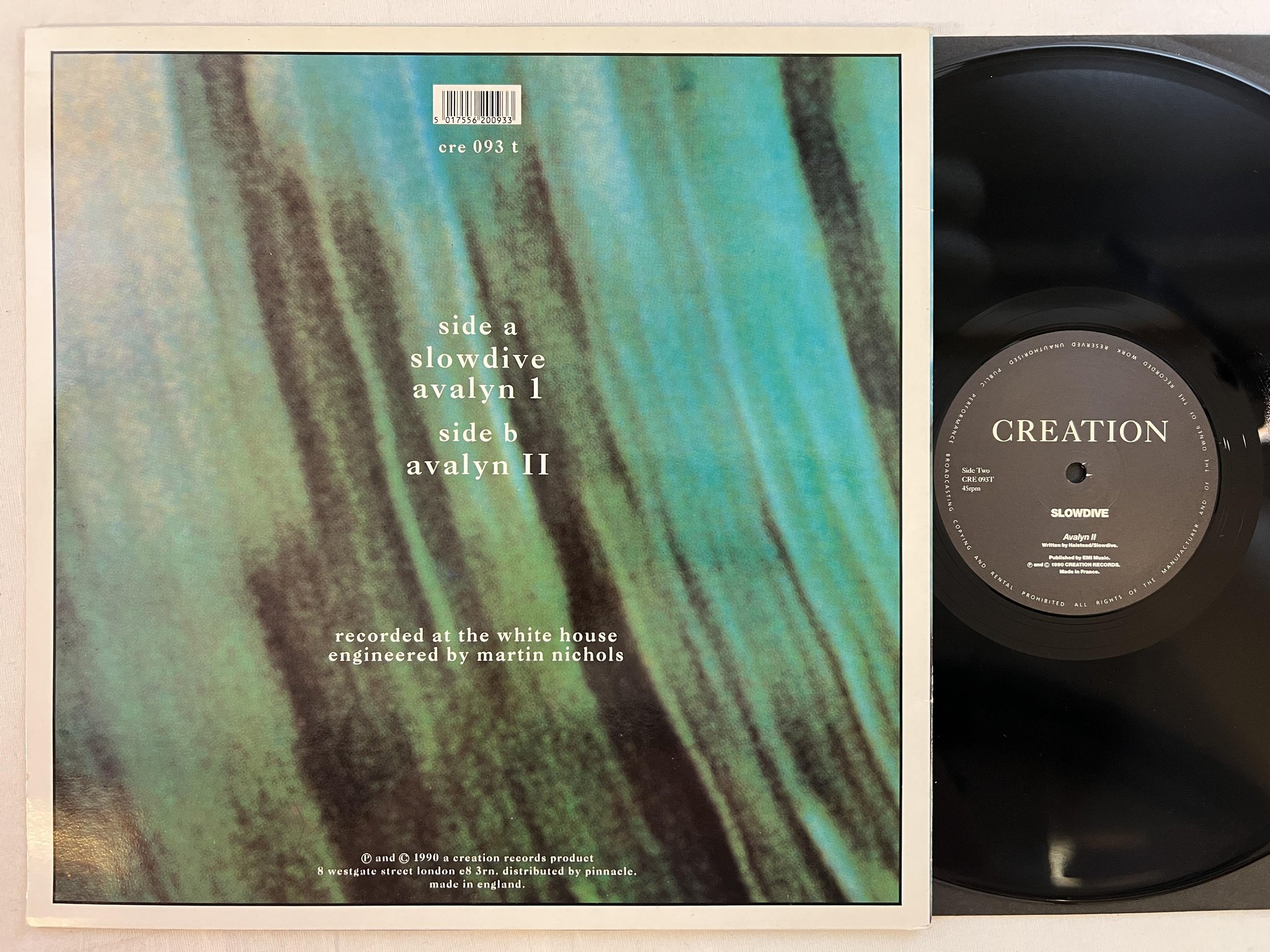 Omslagsbild för skivan SLOWDIVE 12"single -90 UK CREATION CRE 093T indie rock / dream pop ** RARE **