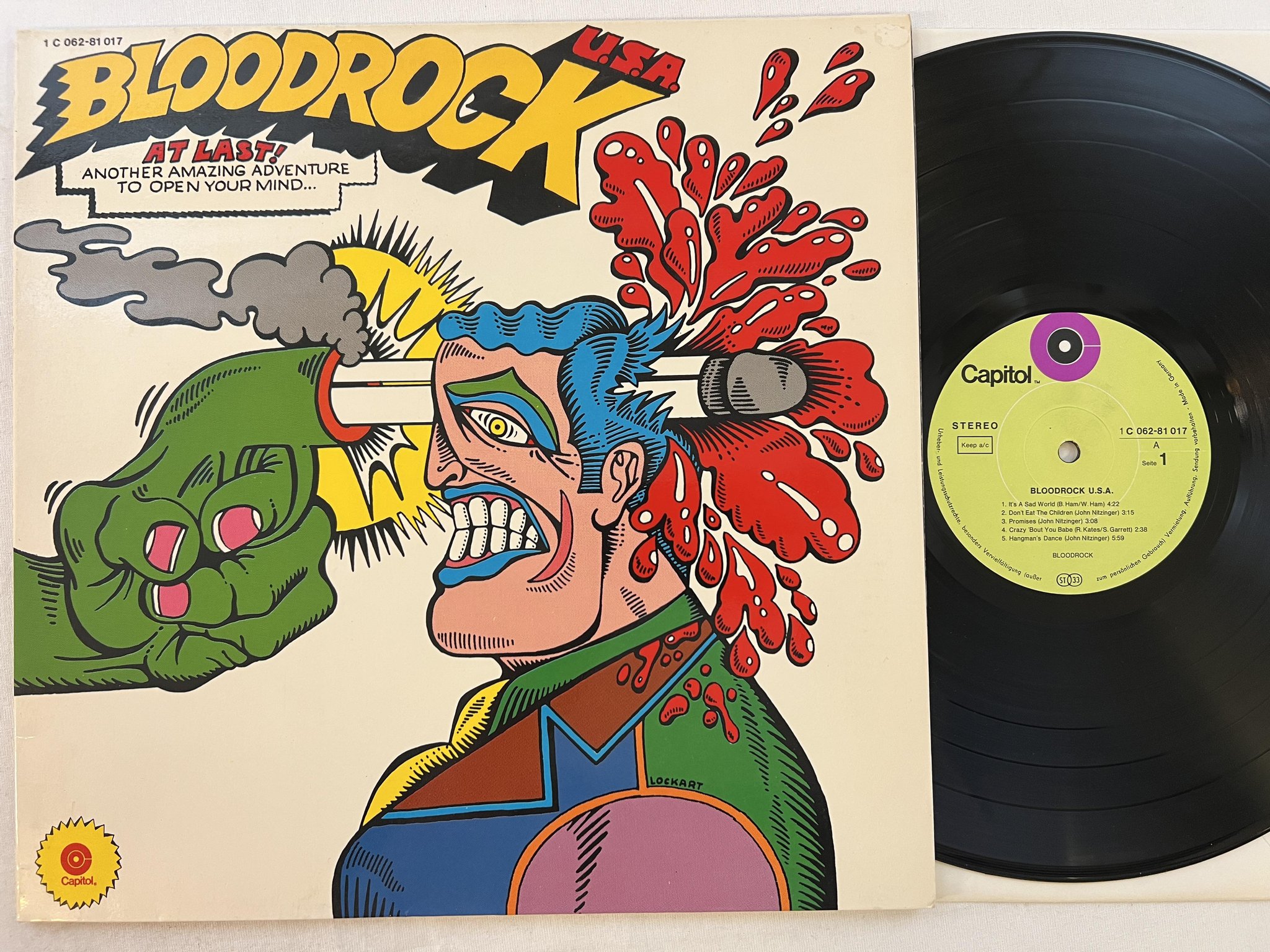 Omslagsbild för skivan BLOODROCK - U.S.A. LP -72 Ger CAPITOL 1 C 062-81 017 ** yeah **