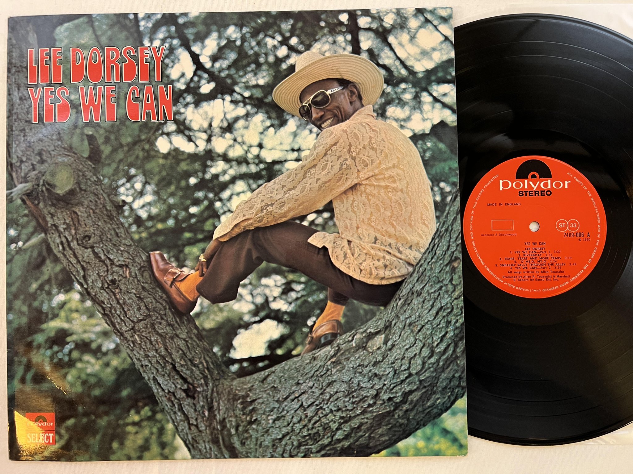 Omslagsbild för skivan LEE DORSEY yes we can LP -70 UK POLYDOR 2489006 ** CLASSIC SOUL **