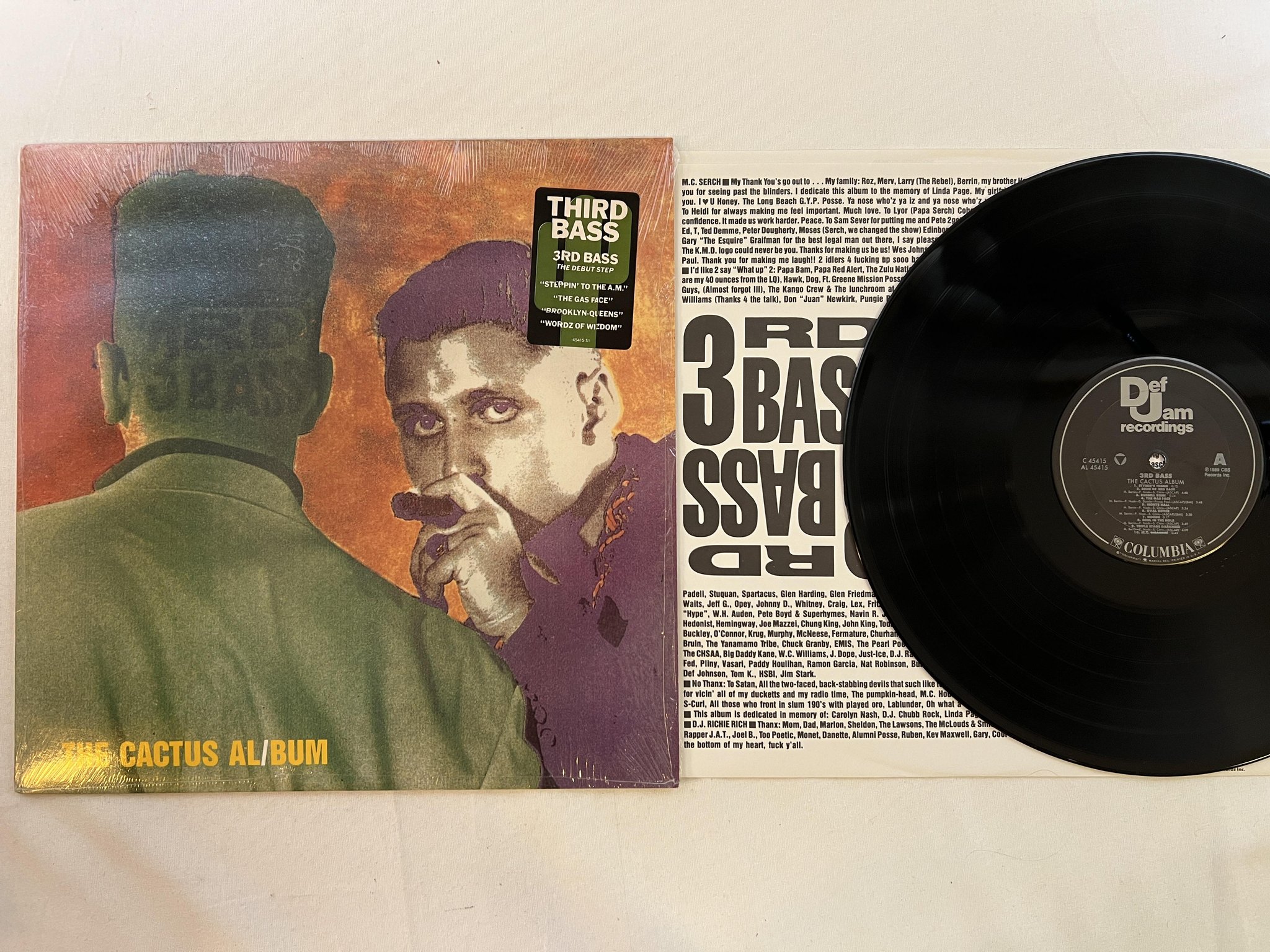 Omslagsbild för skivan 3RD BASS the cactus album LP -89 US DEF JAM C 45415