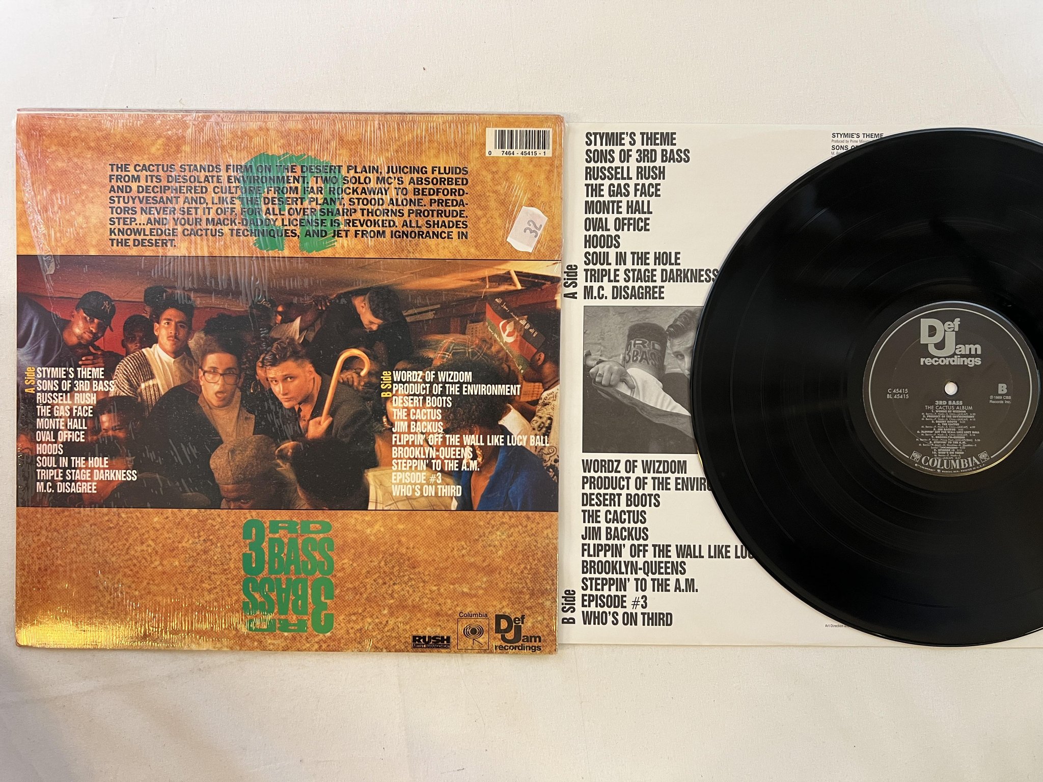 Omslagsbild för skivan 3RD BASS the cactus album LP -89 US DEF JAM C 45415