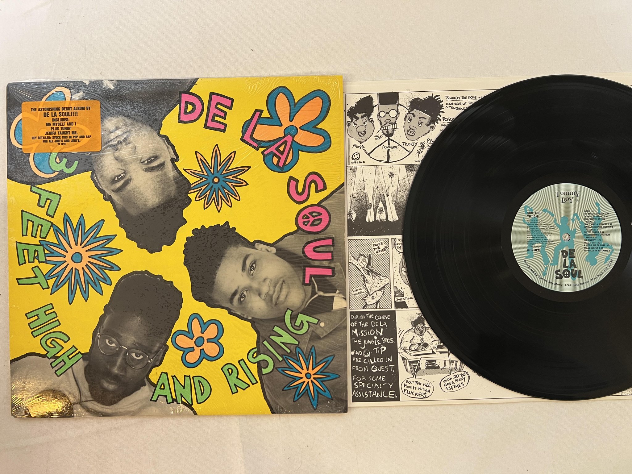 Omslagsbild för skivan DE LA SOUL 3 feet high and rising LP -89 US TOMMY BOY TB 1019 ** RARE OG **