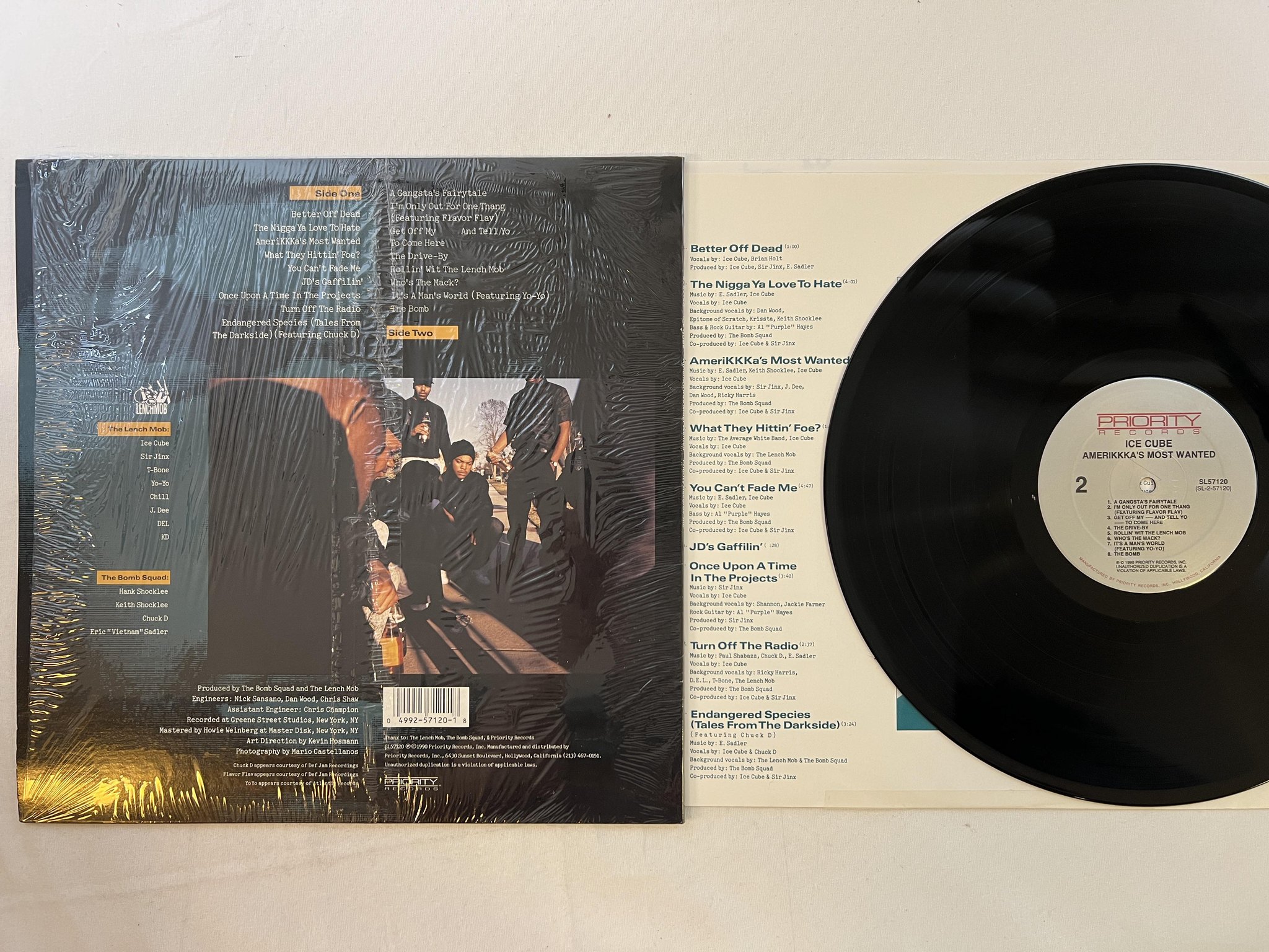Omslagsbild för skivan ICE CUBE Amerikkka's most wanted LP -90 US PRIORITY SL 57120