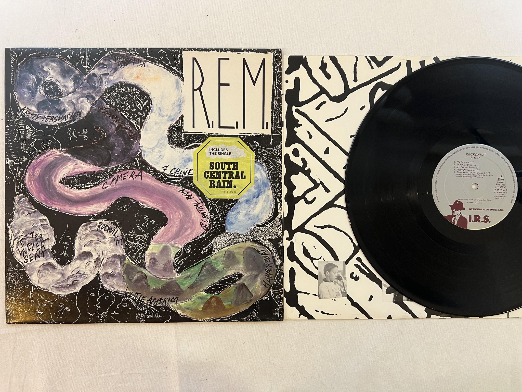 Omslagsbild för skivan R.E.M. reckoning LP -84 Hol I.R.S. ILP 25915