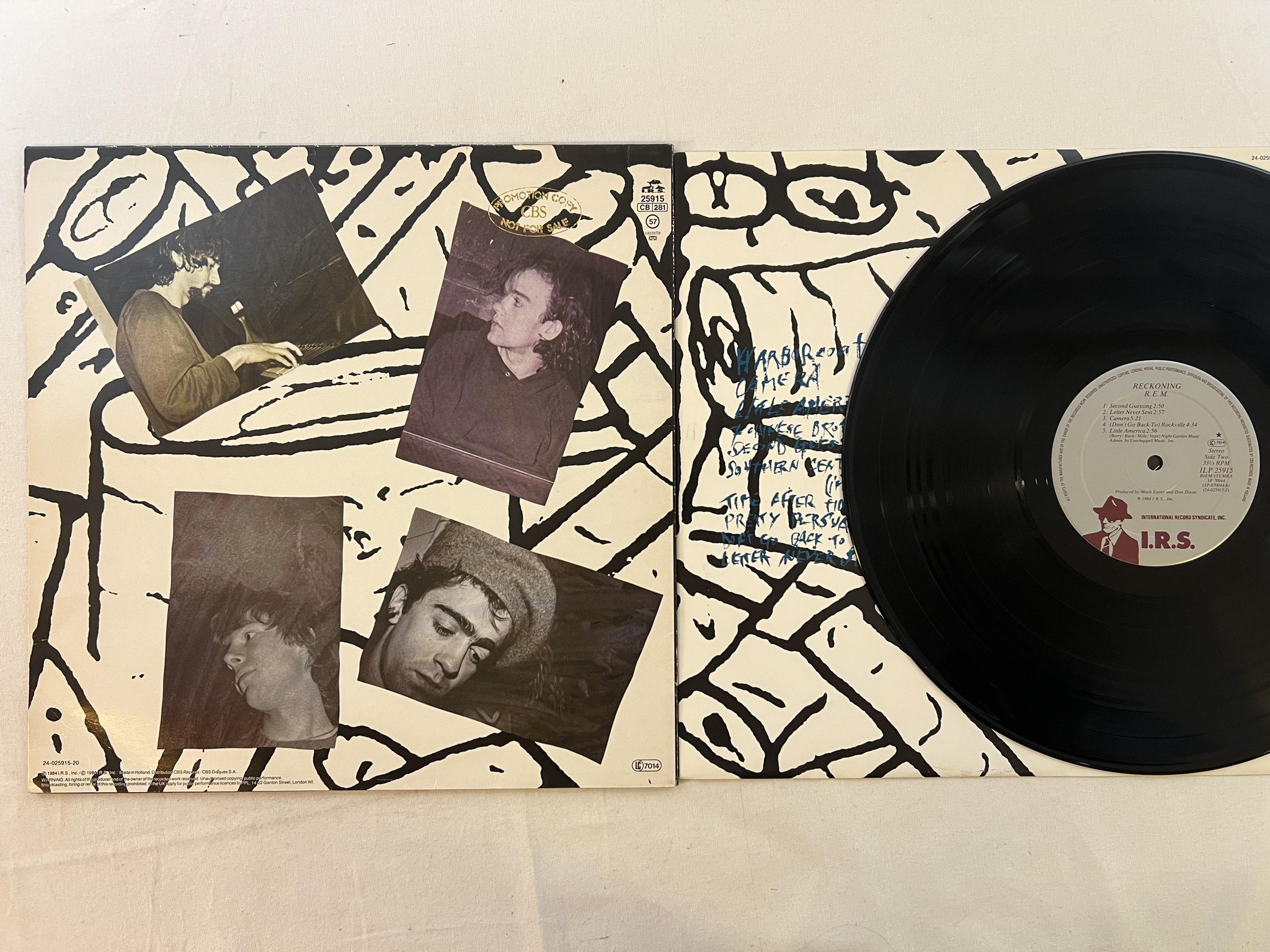 Omslagsbild för skivan R.E.M. reckoning LP -84 Hol I.R.S. ILP 25915