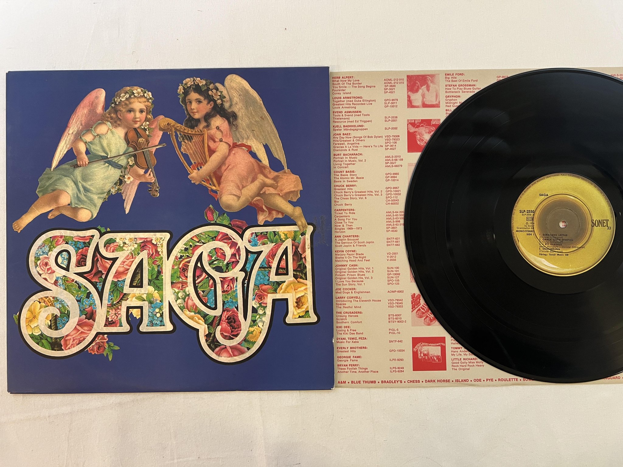 Omslagsbild för skivan SAGA s/t LP -74 Swe SONET SLP-2550 ** PROG **