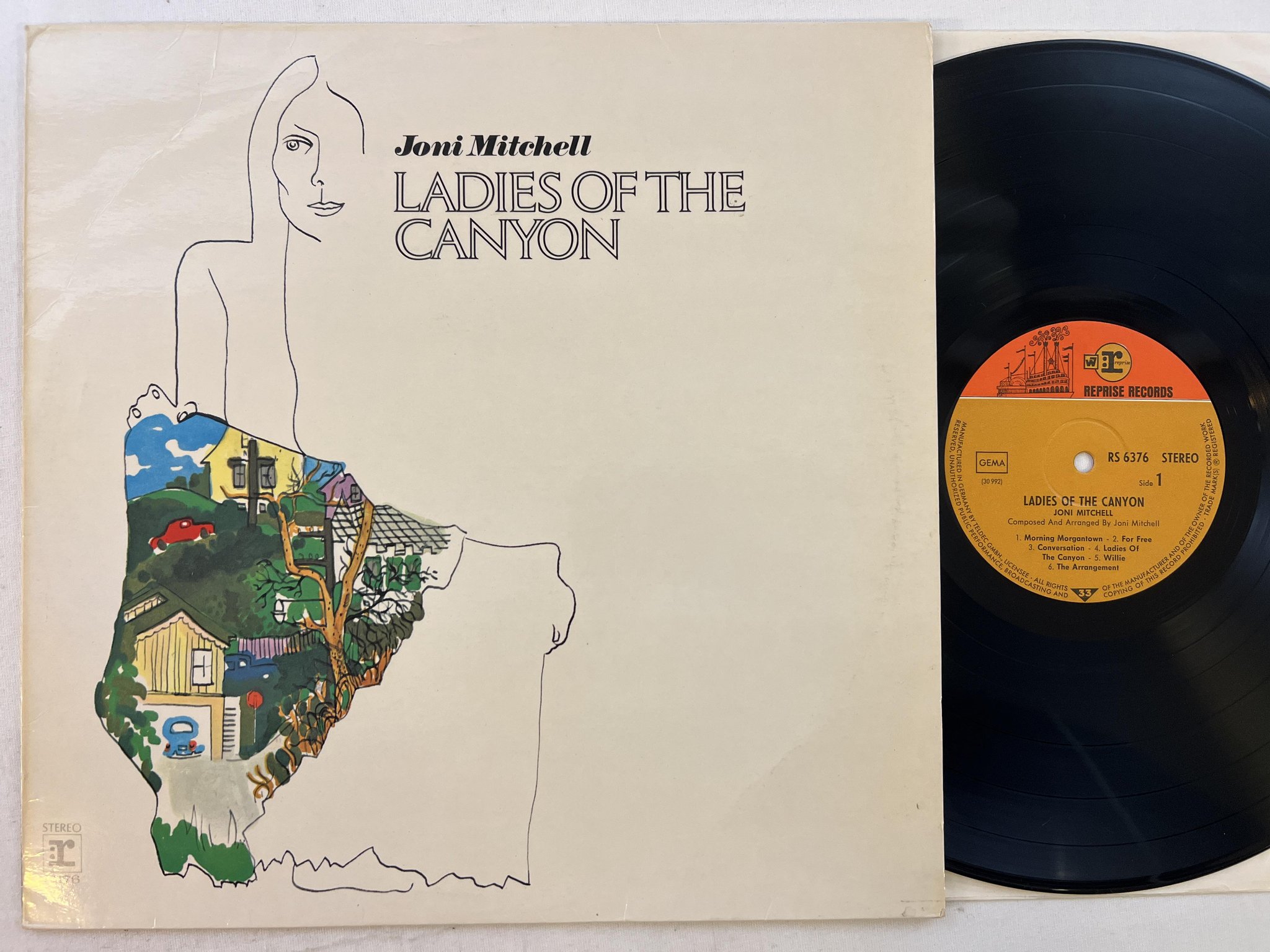 Omslagsbild för skivan JONI MITCHELL ladies of the canyon LP Ger REPRISE RS 6376