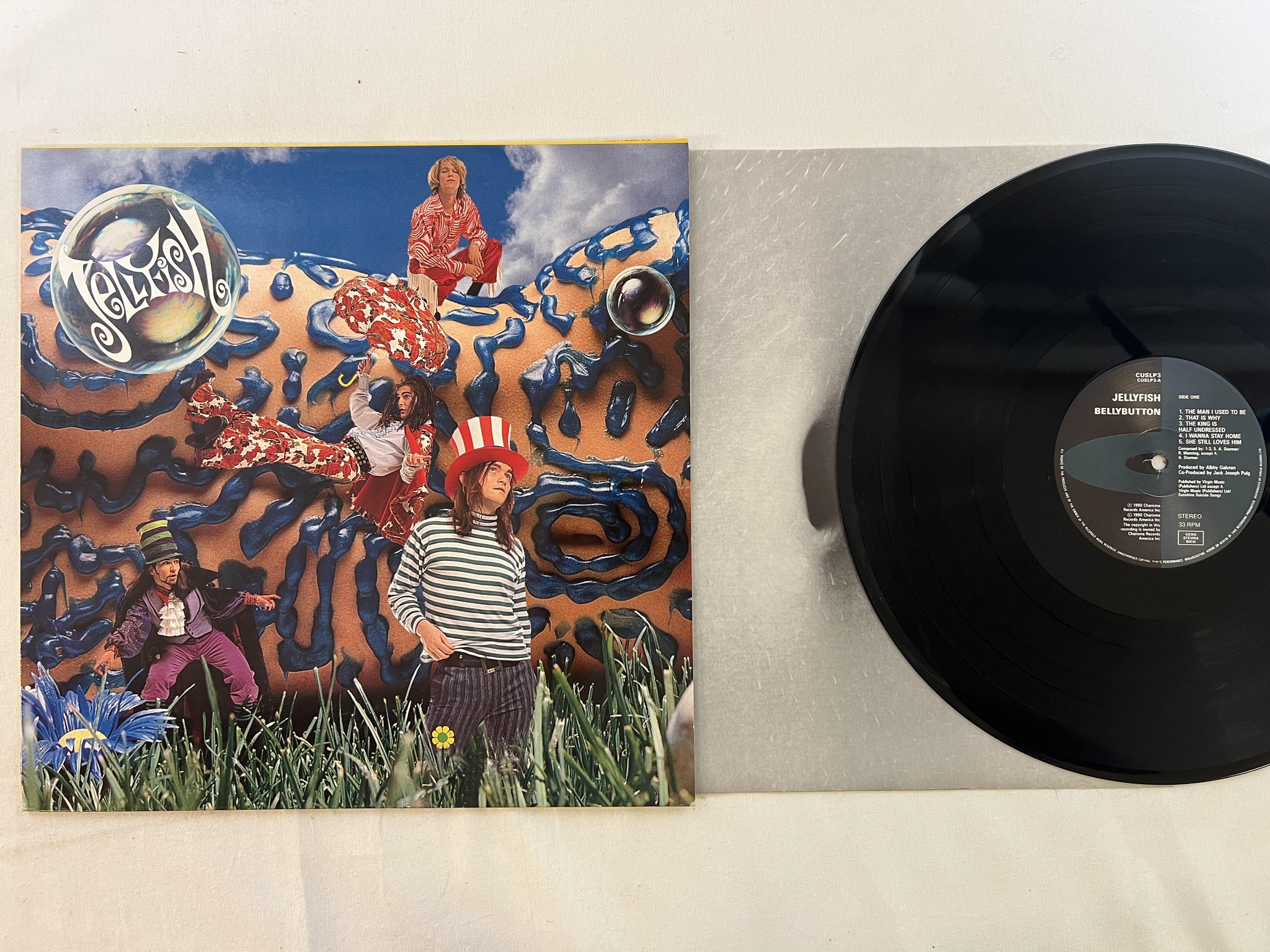 Omslagsbild för skivan JELLYFISH bellybutton LP -90 Ger CHARISMA CUSLP3 ** YEAH **