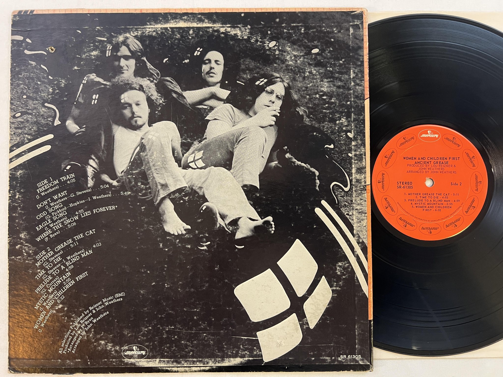 Omslagsbild för skivan ANCIENT GREASE women and children first LP -70 US MERCURY SR-61305 psych