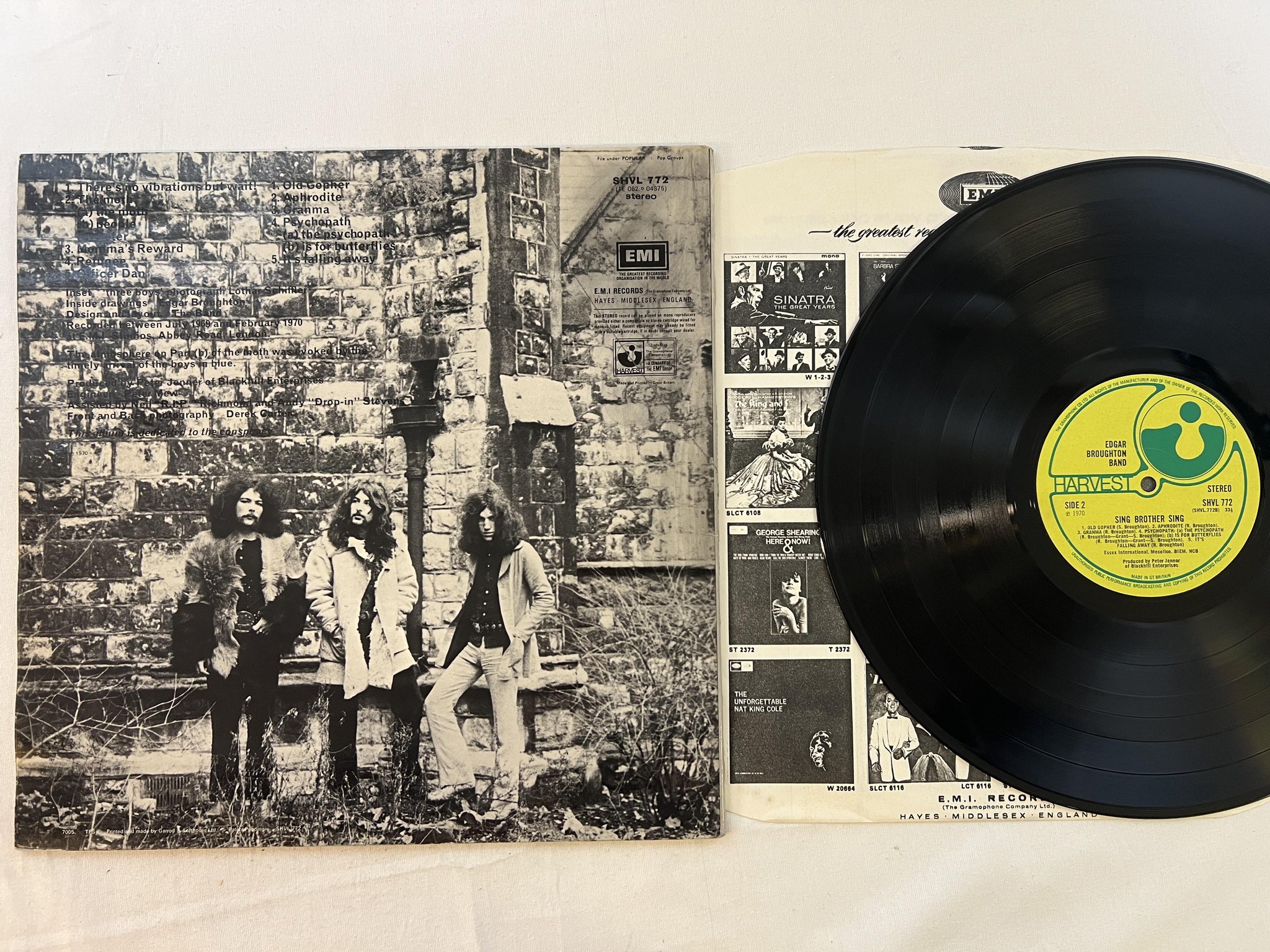 Omslagsbild för skivan EDGAR BROUGHTON BAND sing brother sing LP -70 UK HARVEST SHVL 772