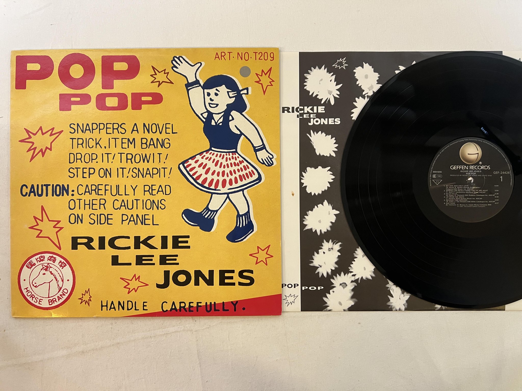 Omslagsbild för skivan RICKIE LEE JONES pop pop LP -91 Ger GEFFEN GEF 24426