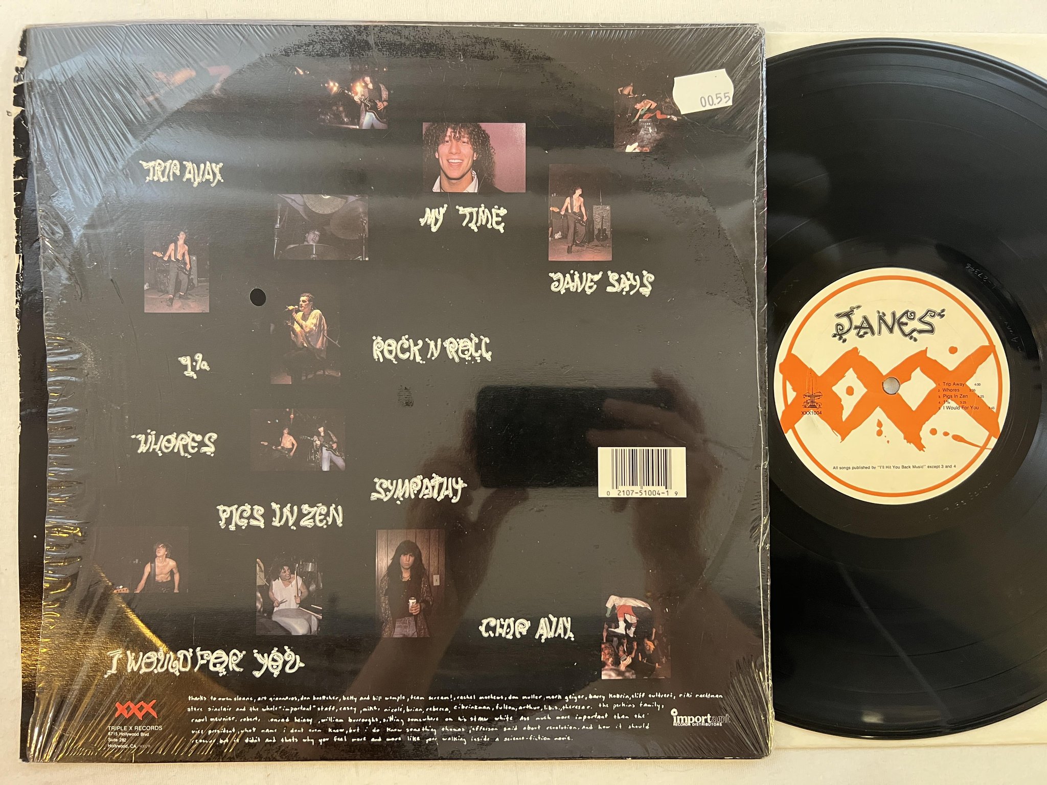 Omslagsbild för skivan JANE'S ADDICTION s/t LP -87 US TRIPLE X XXX1004