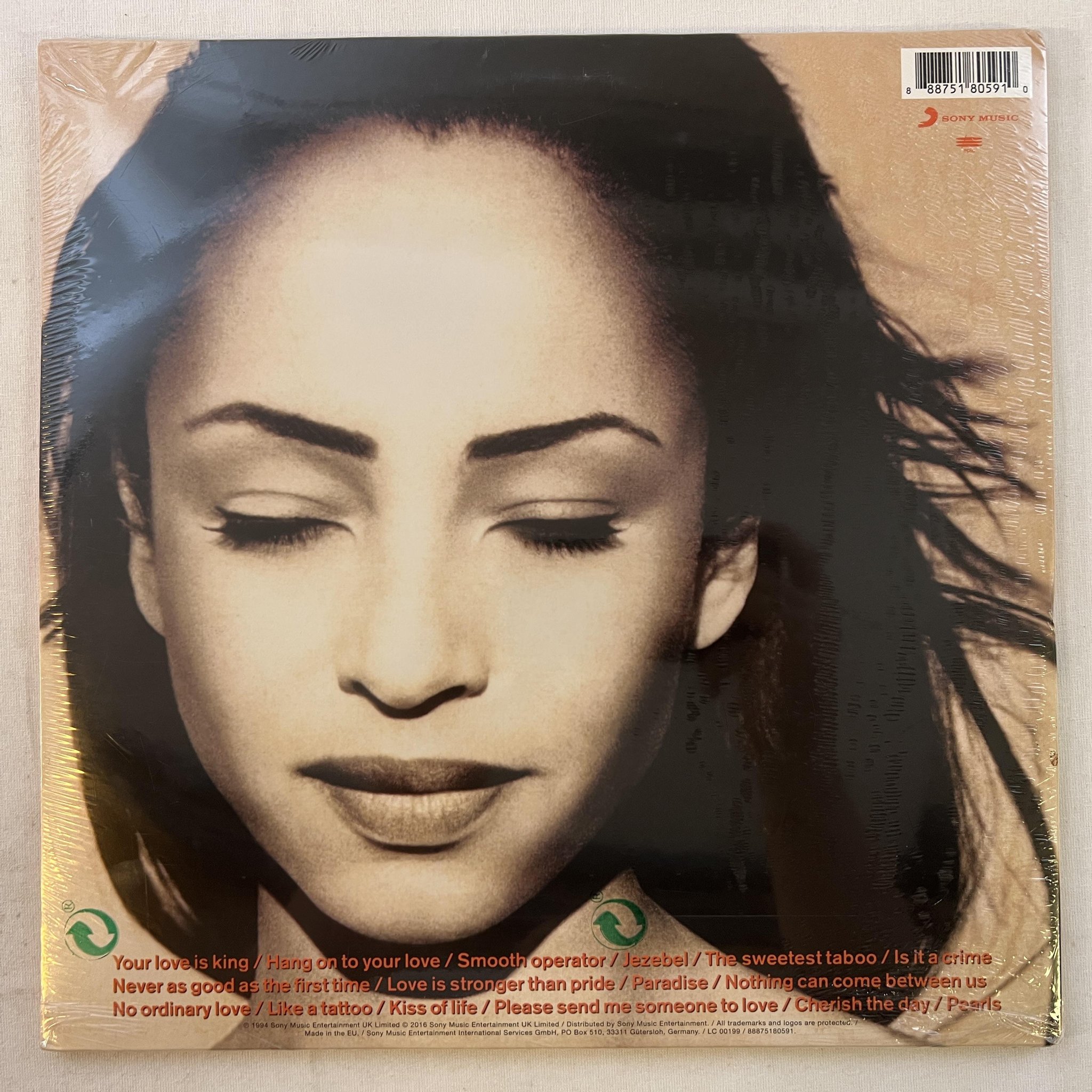 Omslagsbild för skivan SADE - The Best Of Sade LP 2016 EU sony music 88875180591 ** still sealed **
