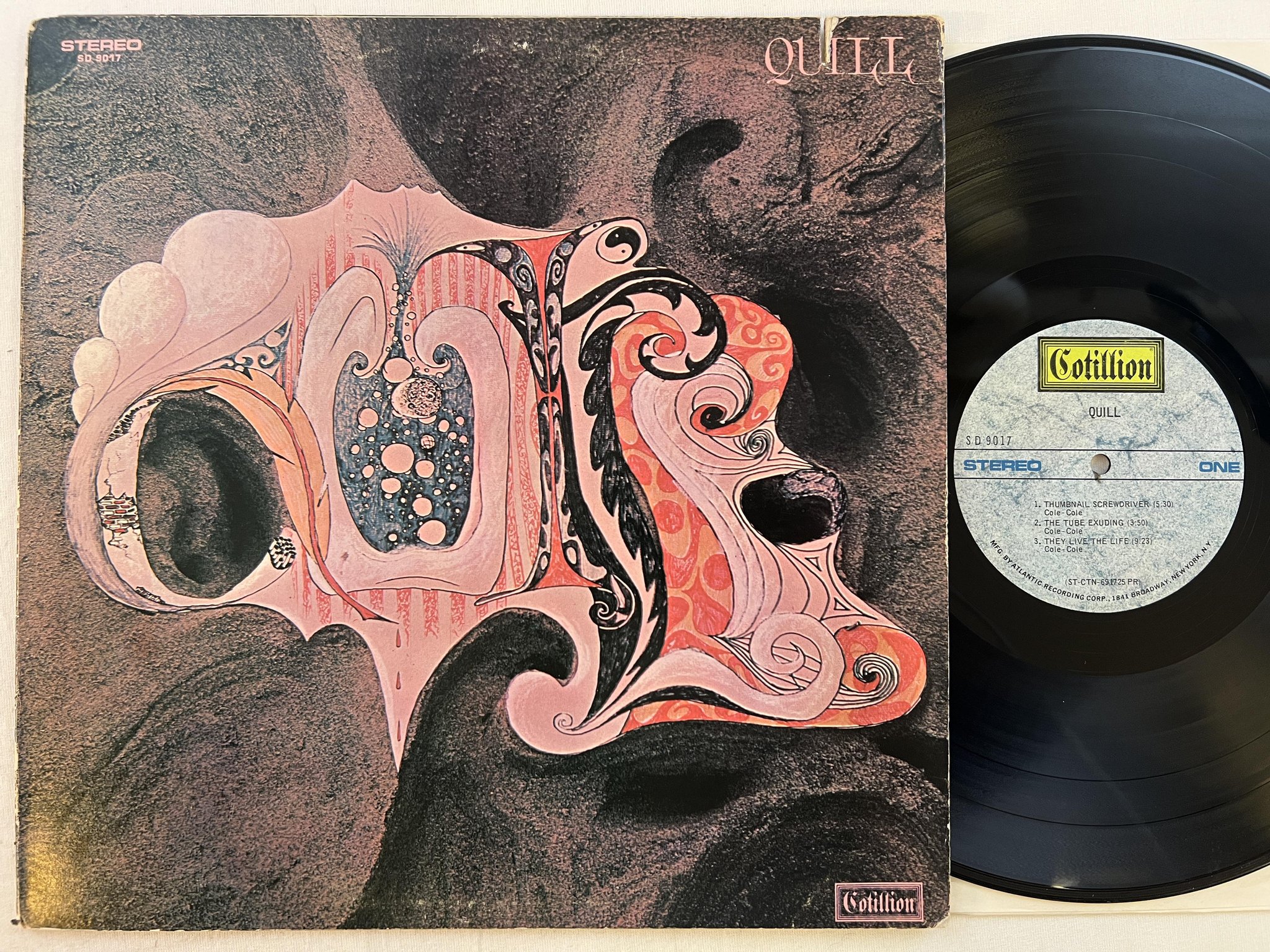 Omslagsbild för skivan QUILL s/t LP -70 US COTILLION SD 9017 psych