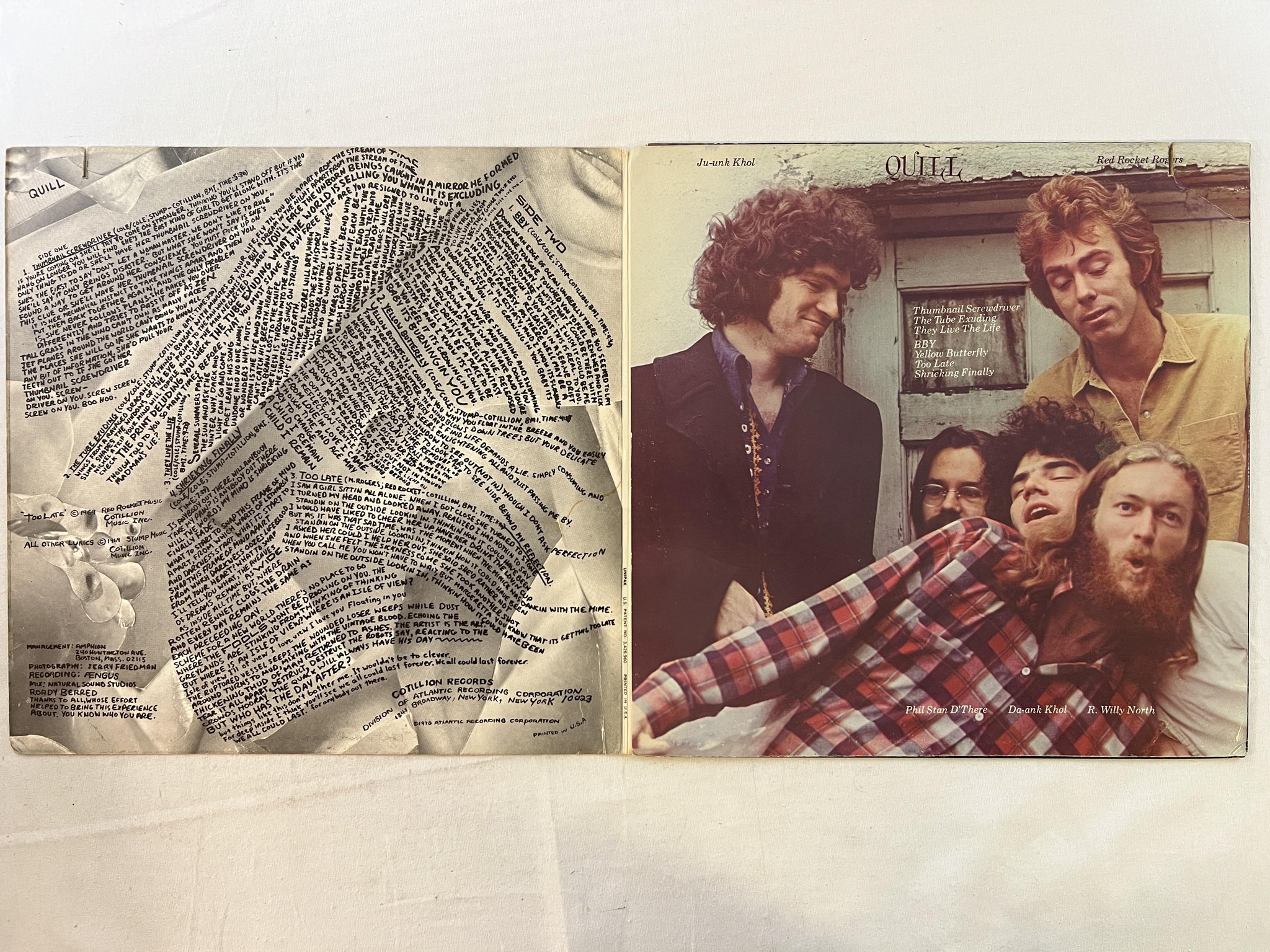 Omslagsbild för skivan QUILL s/t LP -70 US COTILLION SD 9017 psych