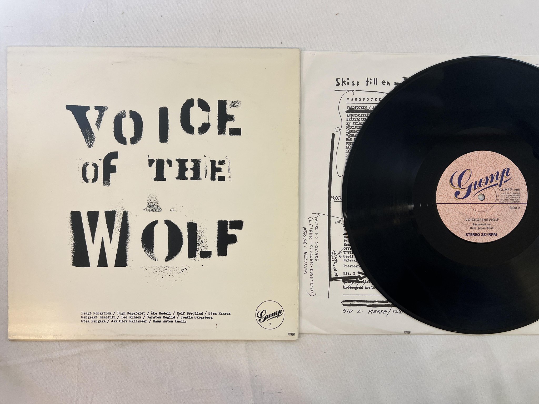 Omslagsbild för skivan CARSTEN REGILD voice of the wolf LP -75 GUMP 7 ** rare **