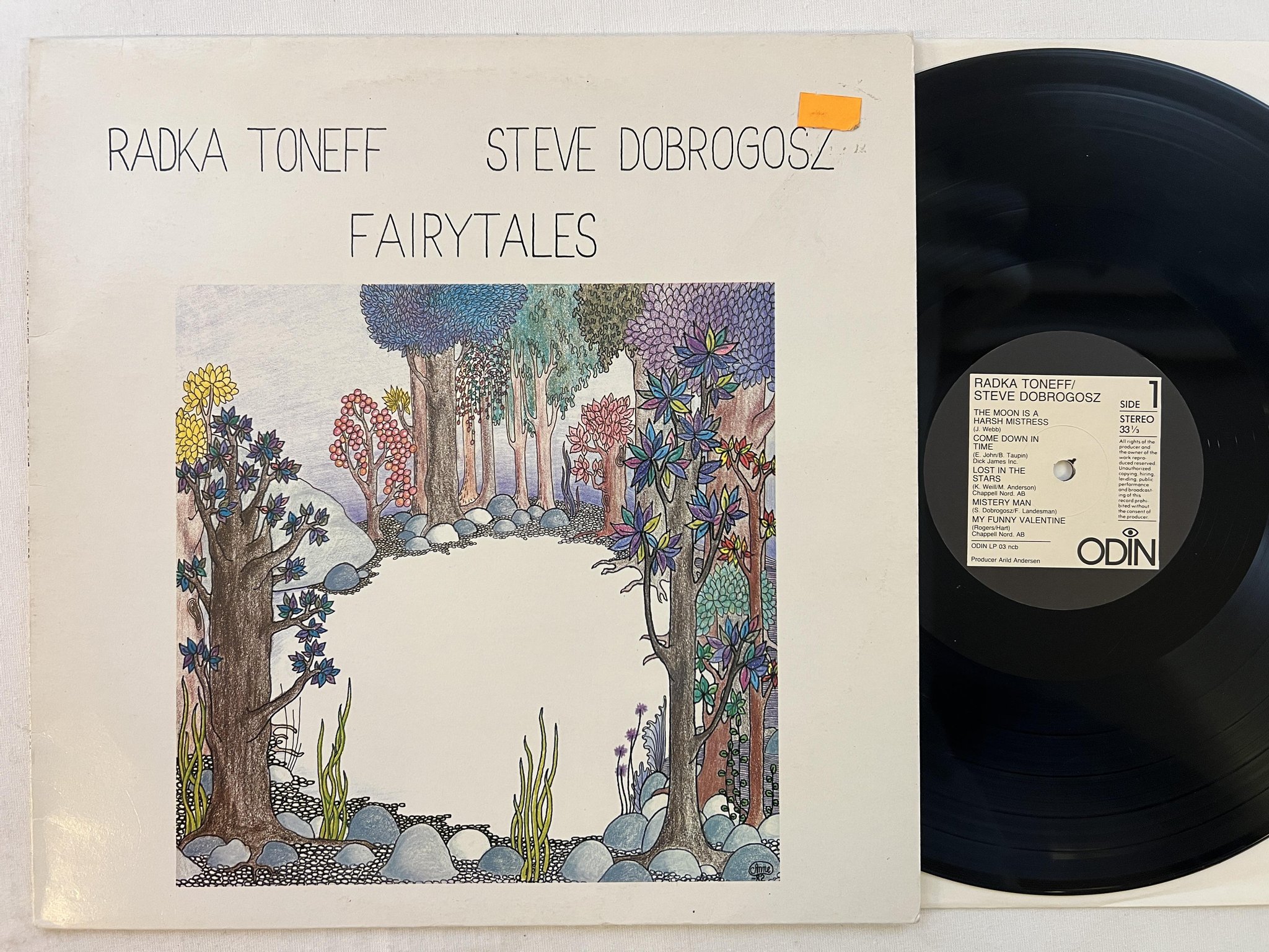 Omslagsbild för skivan RADKA TONEFF fairytales LP -82 Norway ODIN LP 03 jazz