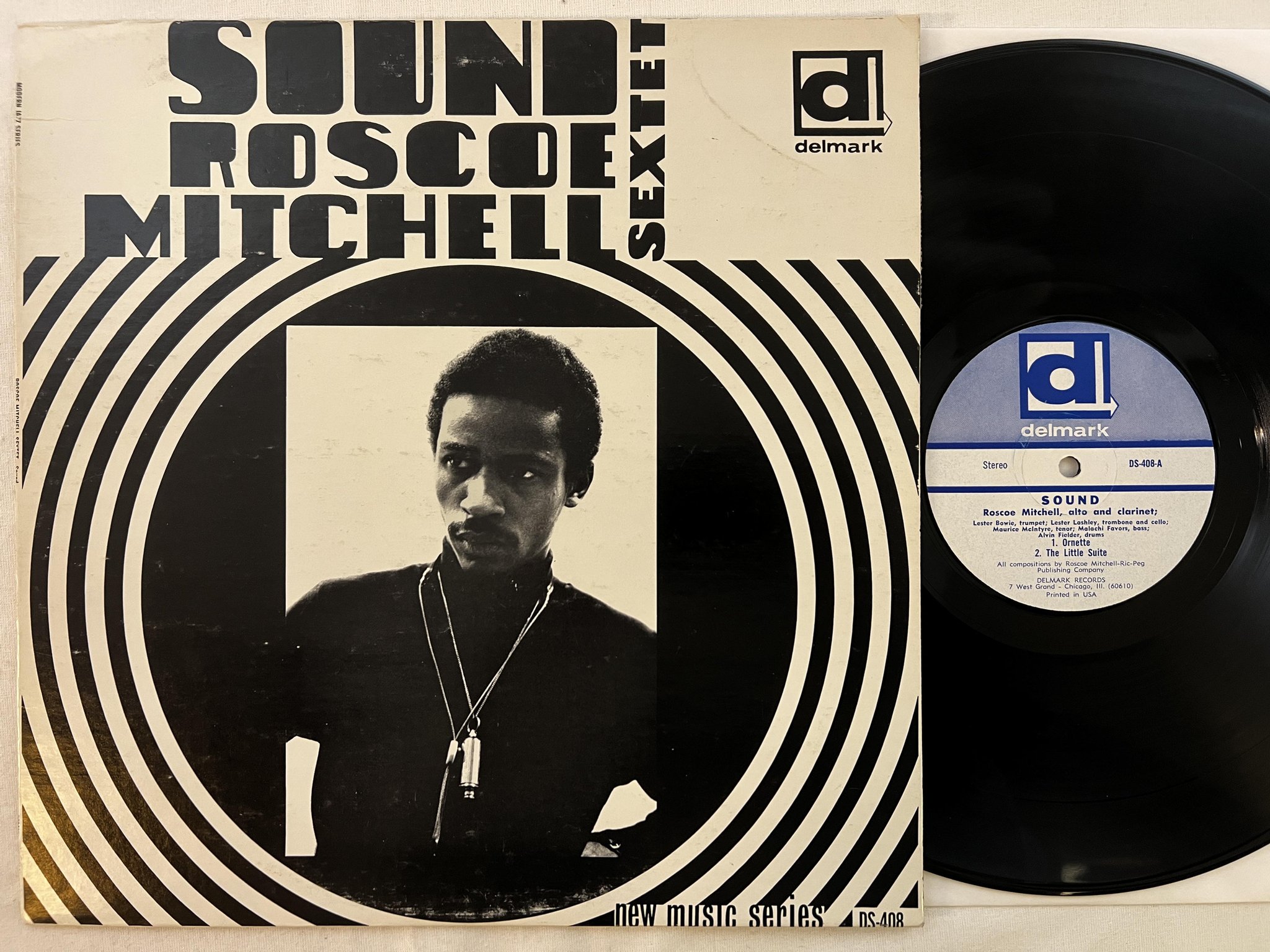 Omslagsbild för skivan ROSCOE MITCHELL SEXTET Sound LP -66 US delmark DS-9408 free jazz