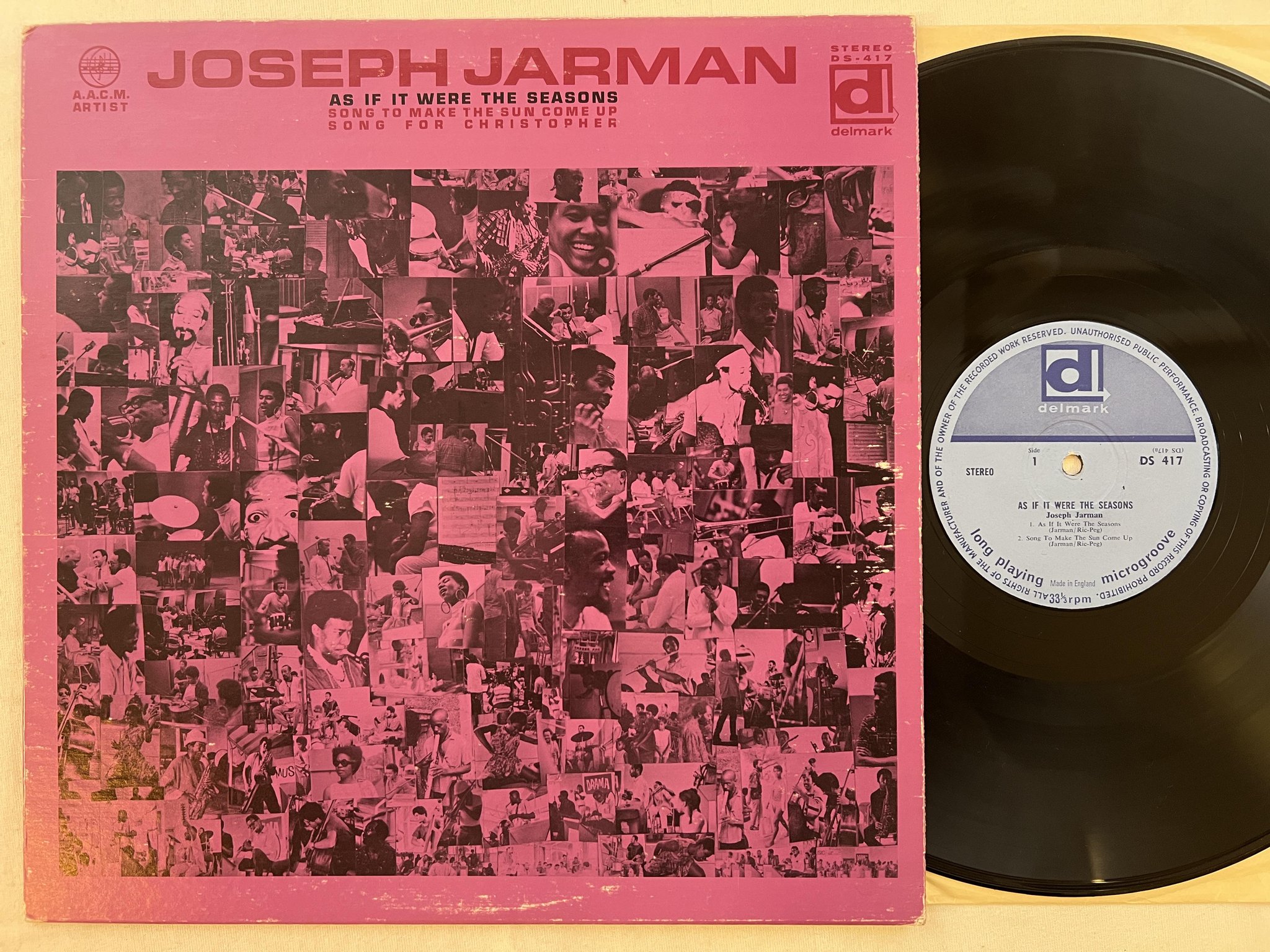 Omslagsbild för skivan JOSEPH JARMAN As If It Were The Seasons LP -68 UK DELMARK free jazz