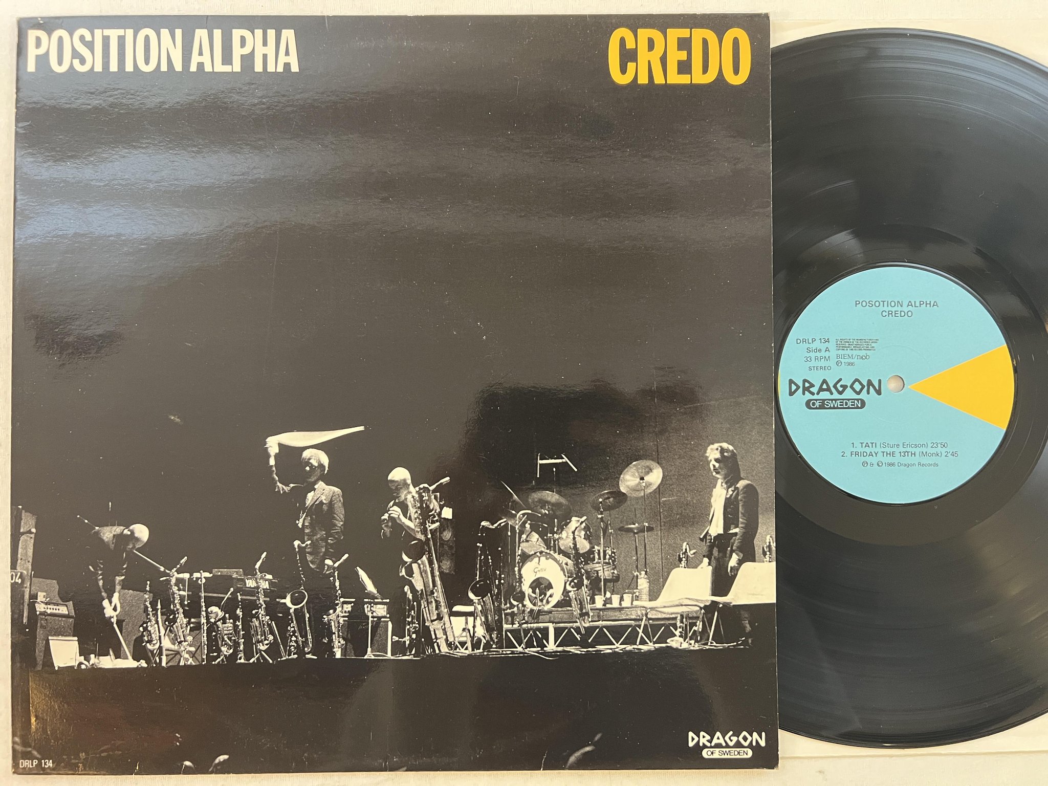 Omslagsbild för skivan POSITION ALPHA credo LP -86 DRAGON DRLP 134