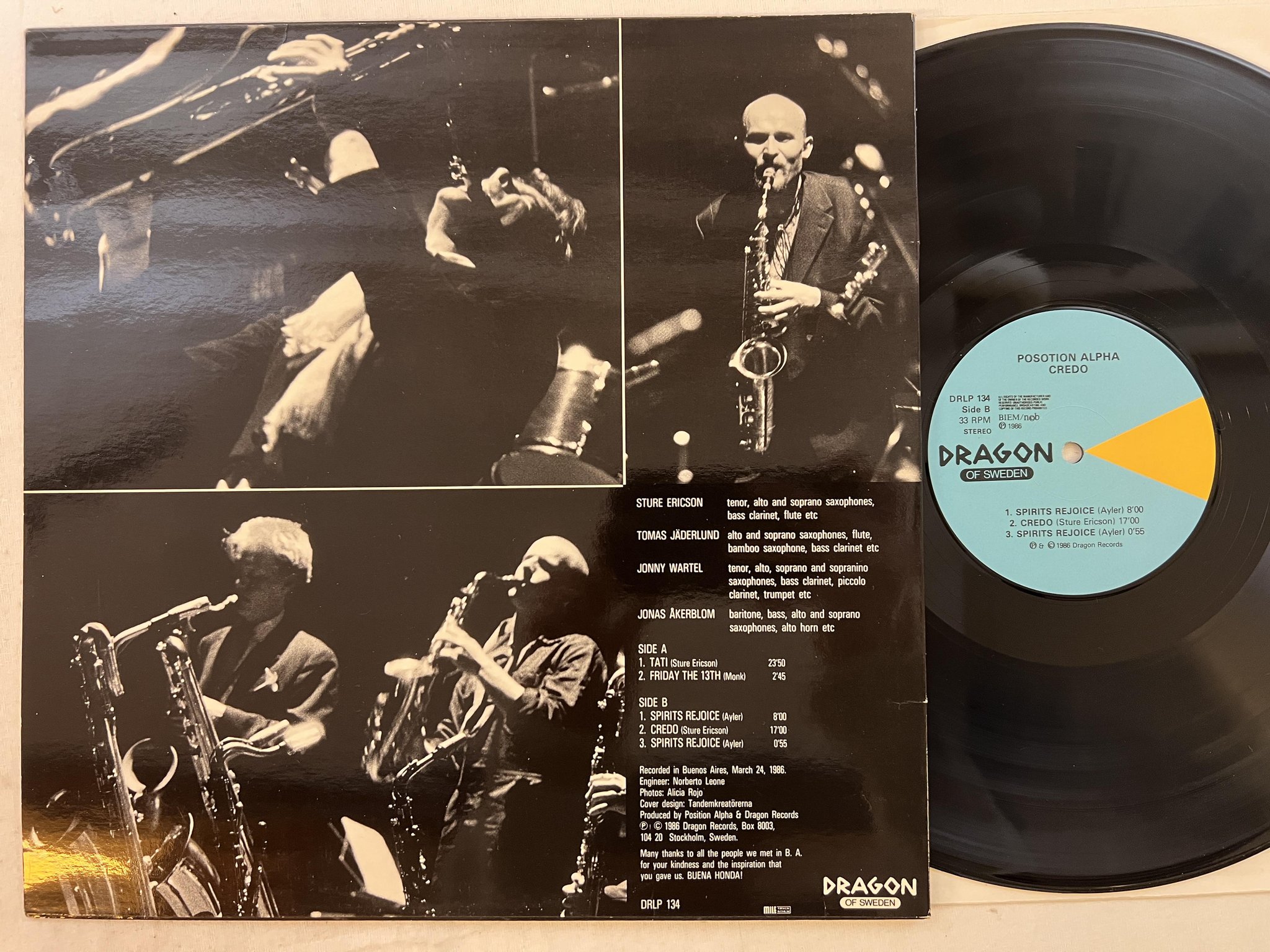 Omslagsbild för skivan POSITION ALPHA credo LP -86 DRAGON DRLP 134