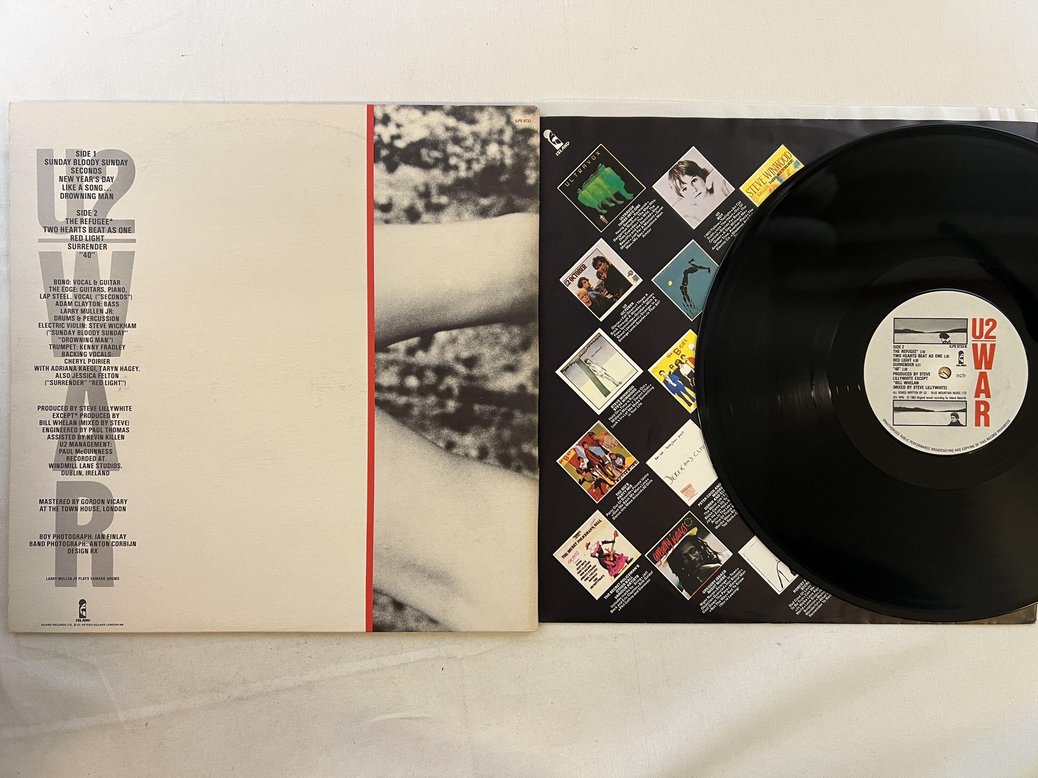 Omslagsbild för skivan U2 war LP -81 ncb ISLAND ILPS 9733