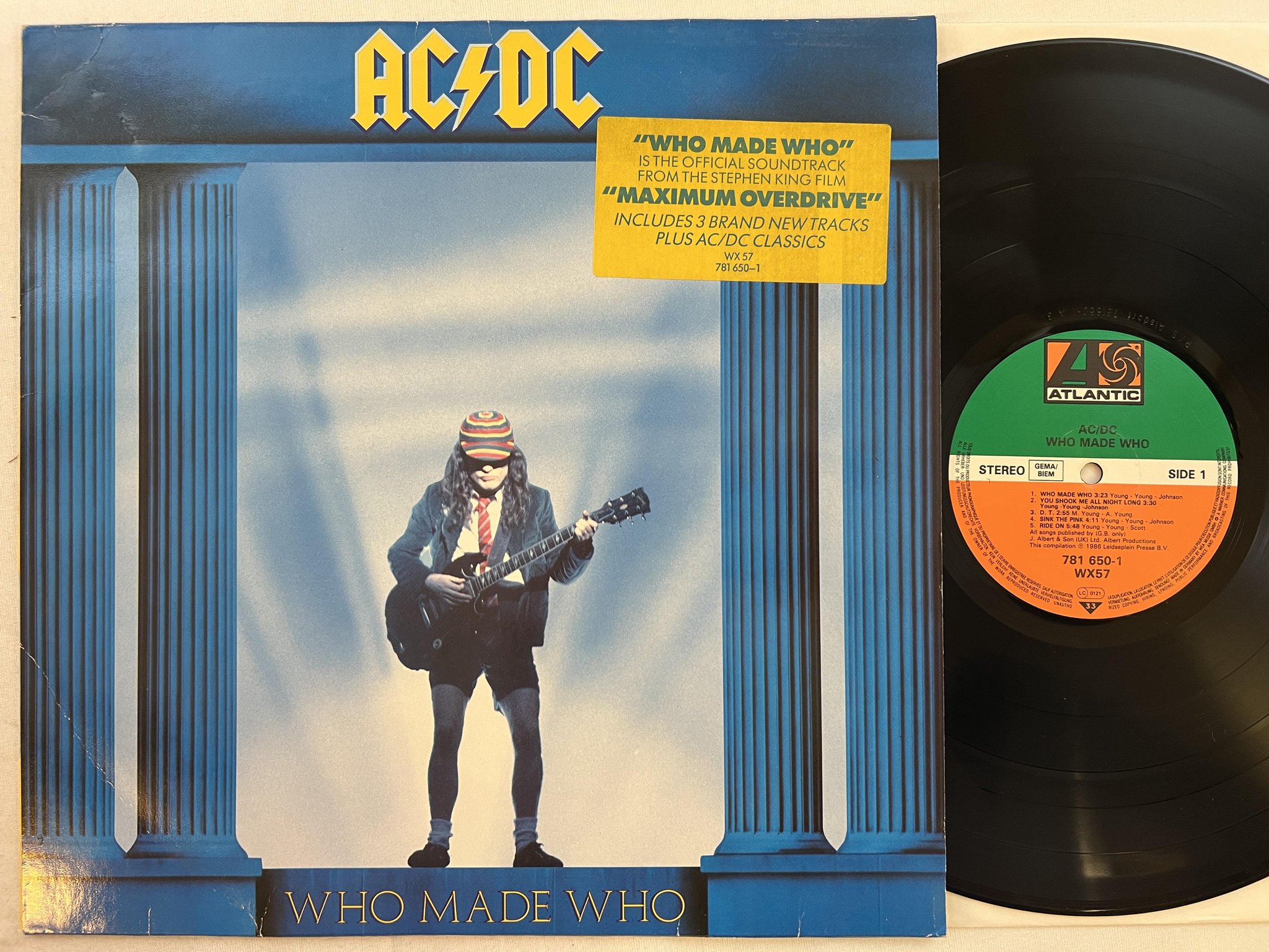 Omslagsbild för skivan AC/DC who made who LP -86 ATLANTIC 781 650-1