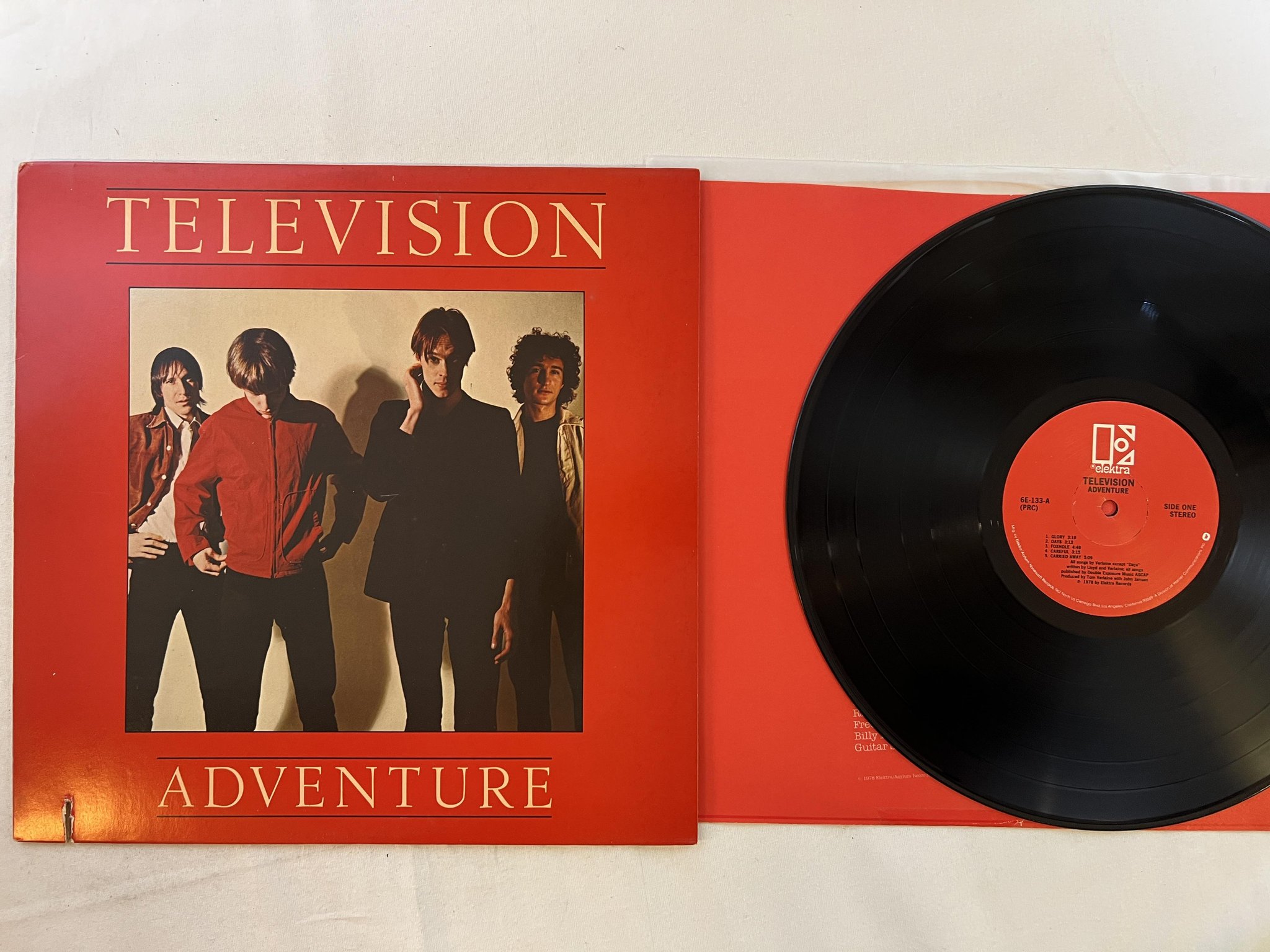 Omslagsbild för skivan TELEVISION adventure LP -78 US ELEKTRA 6E-133