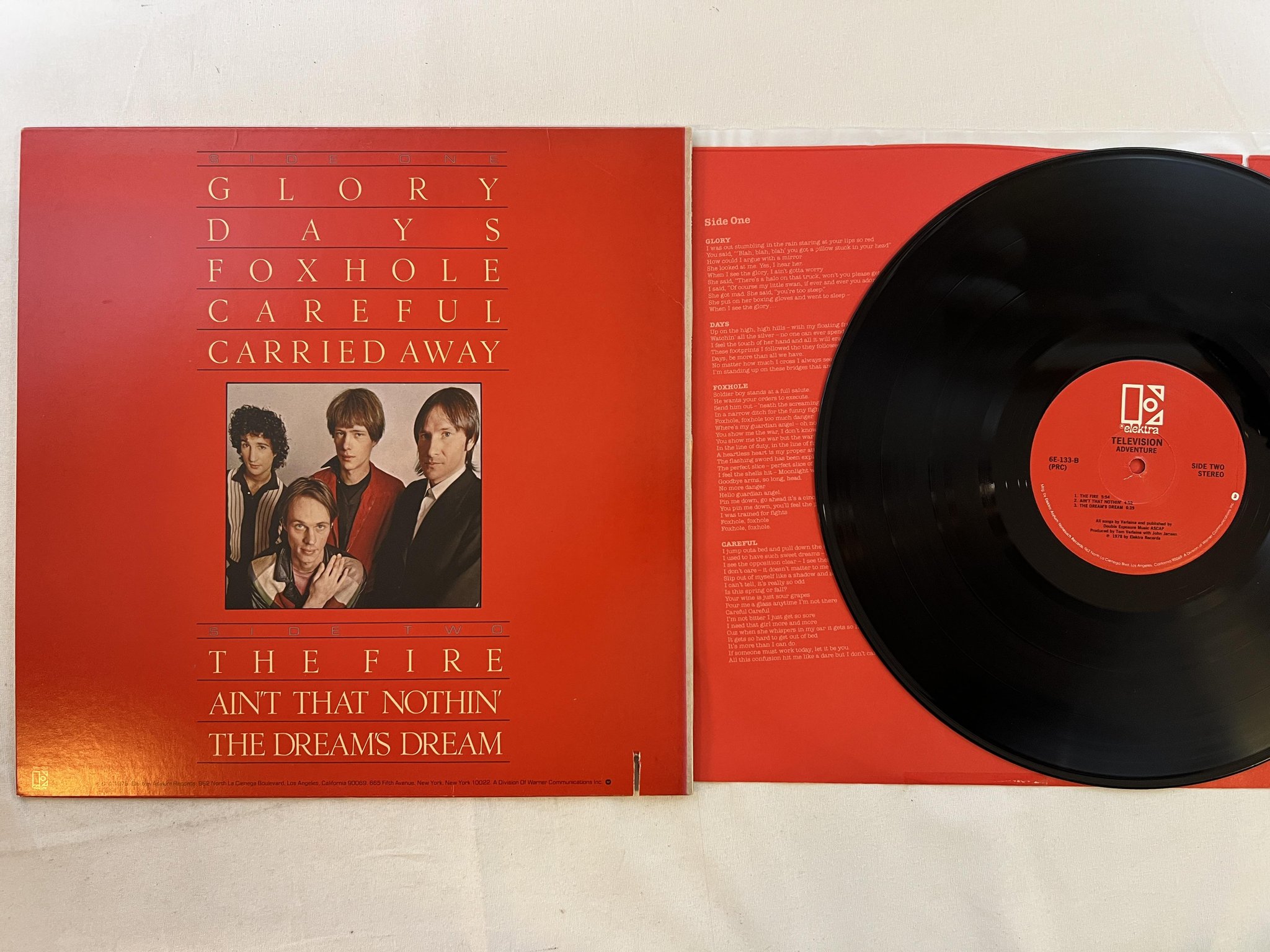 Omslagsbild för skivan TELEVISION adventure LP -78 US ELEKTRA 6E-133