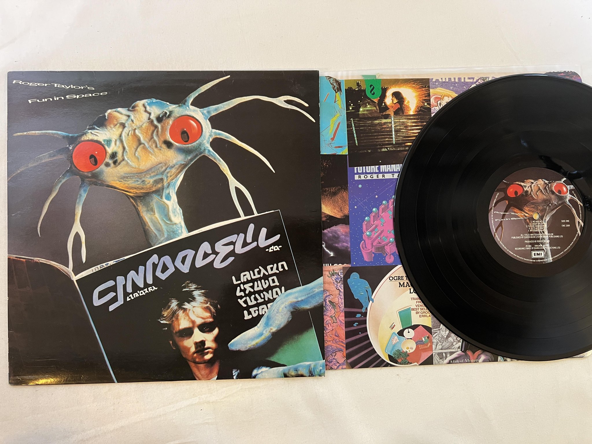 Omslagsbild för skivan ROGER TAYLOR Roger Taylor's Fun In Space LP -81 UK EMI EMC 3369