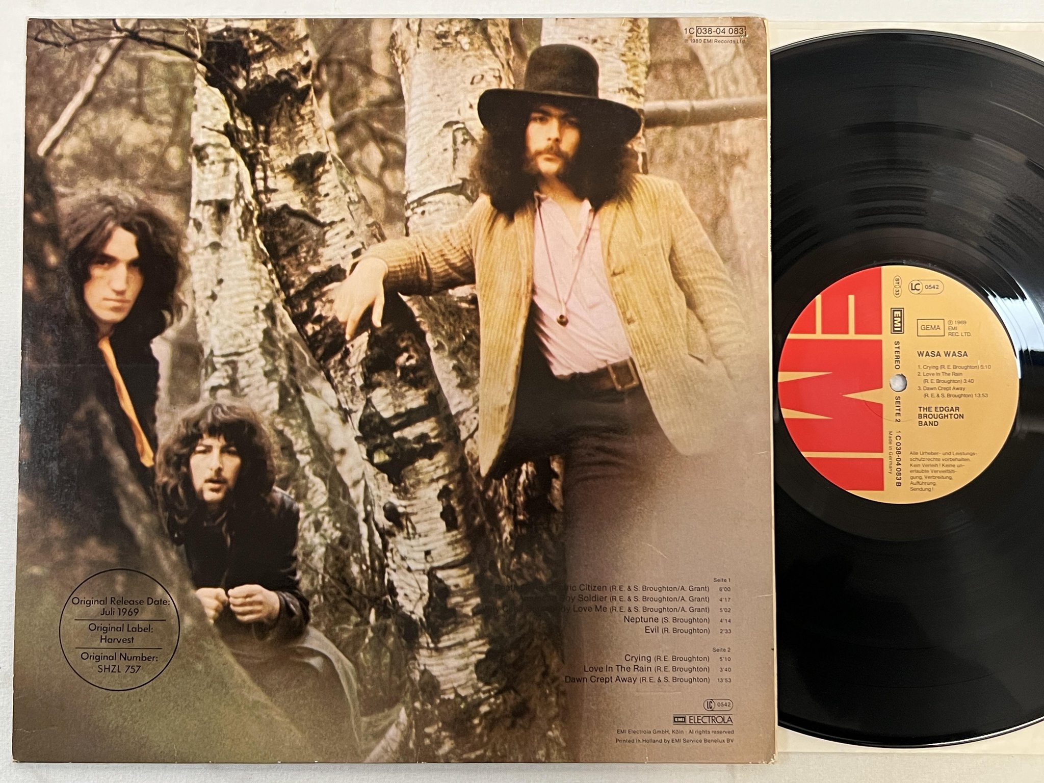 Omslagsbild för skivan THE EDGAR BROUGHTON BAND wasa wasa LP re Ger EMI 1C 038-04083