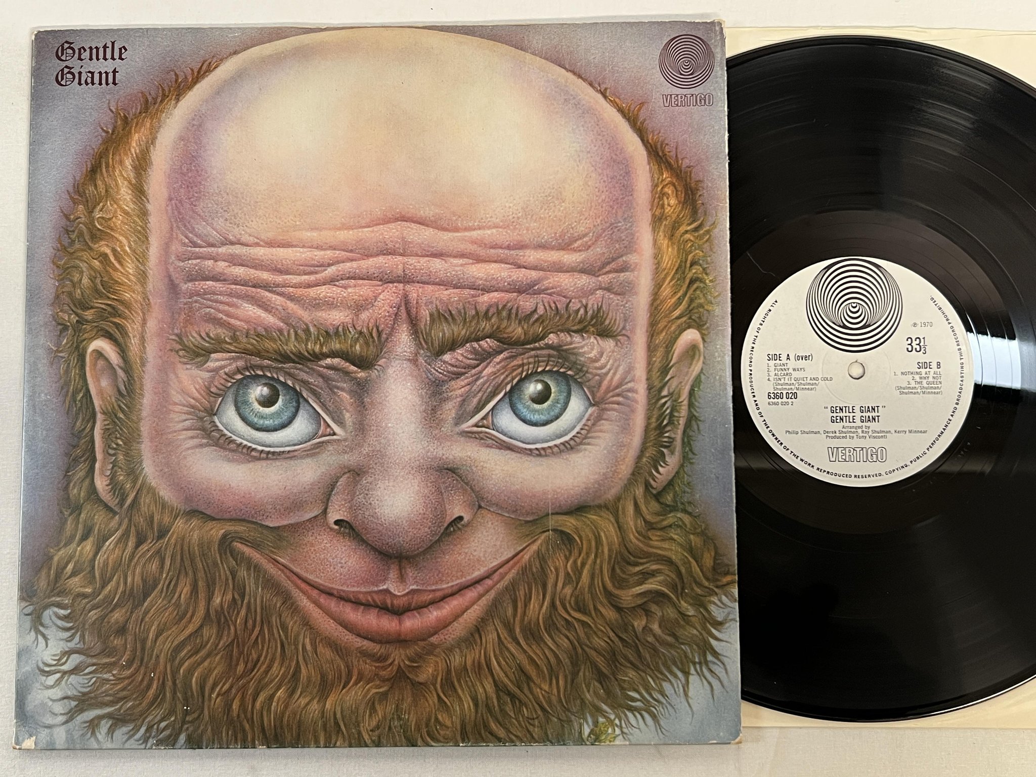 Omslagsbild för skivan GENTLE GIANT s/t LP -70 UK VERTIGO 6360 020