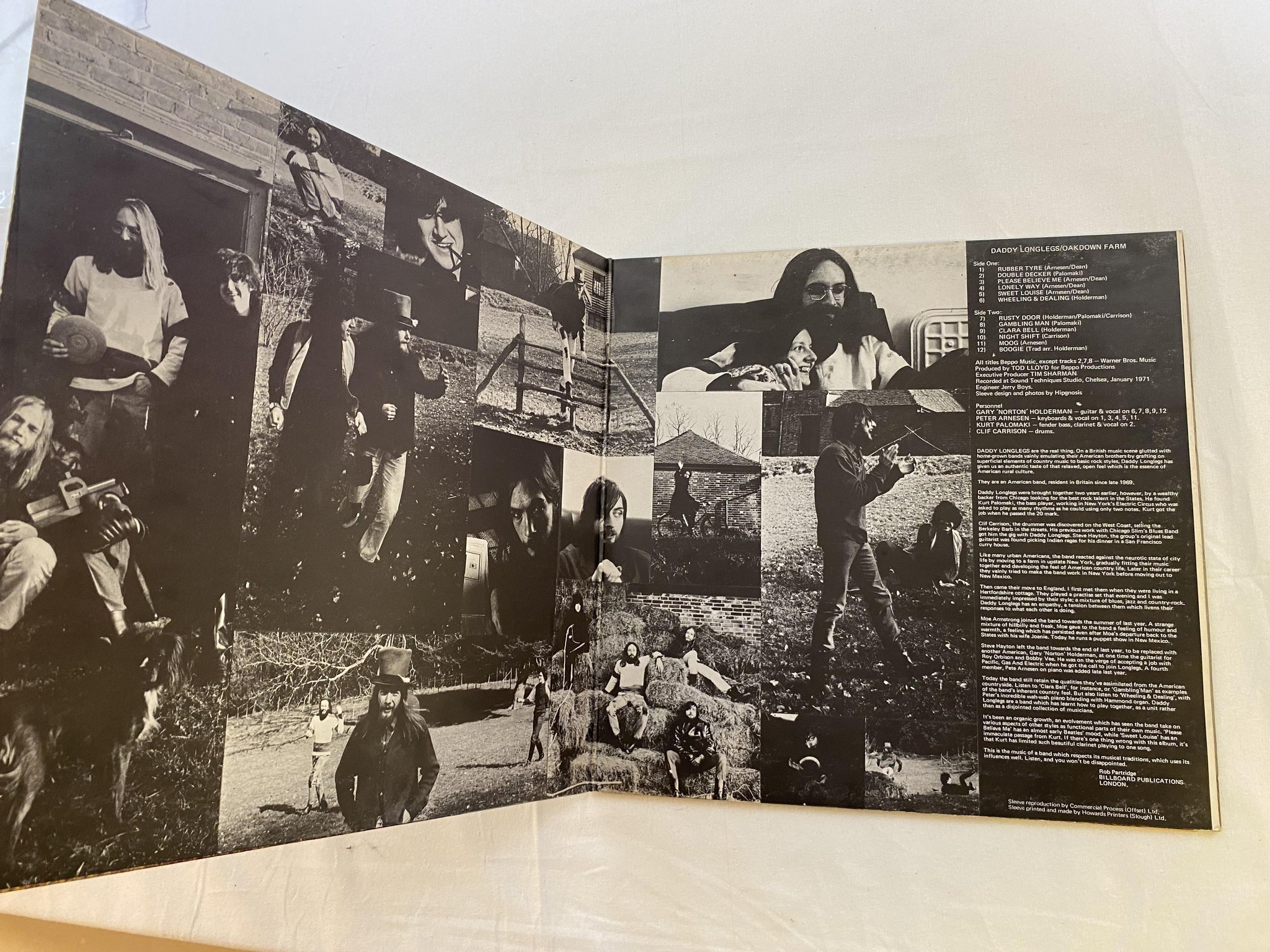 Omslagsbild för skivan DADDY LONGLEGS oakdown farm LP -71 UK VERTIGO 6360038