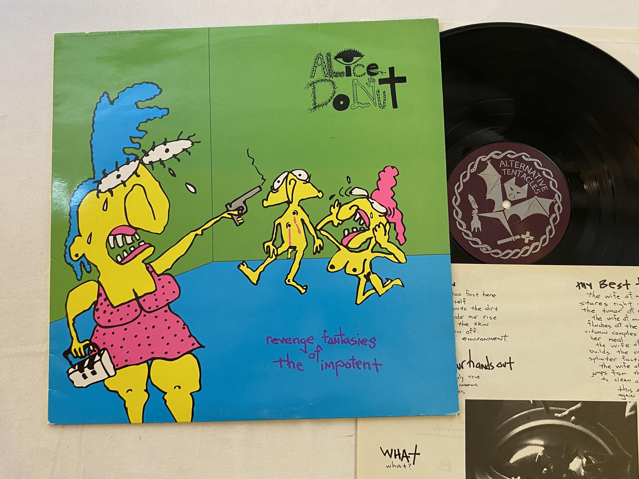Omslagsbild för skivan ALICE DONUT Donut Comes Alive LP -88 US alternative tentacles VIRUS 61