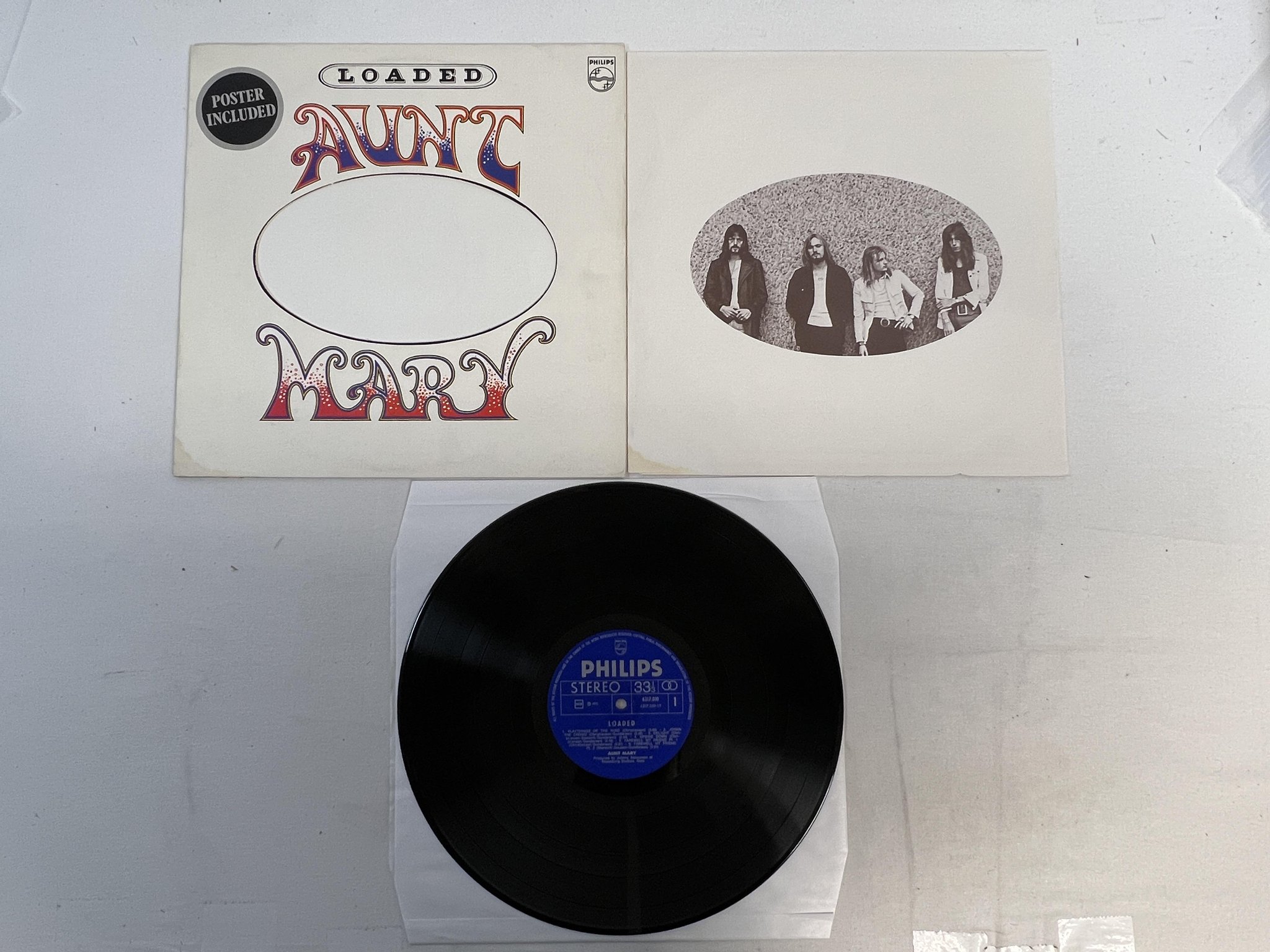 Omslagsbild för skivan AUNT MARY loaded LP -72 Norway PHILIPS 6317 010 ** ultra rare w/ poster ** WOW