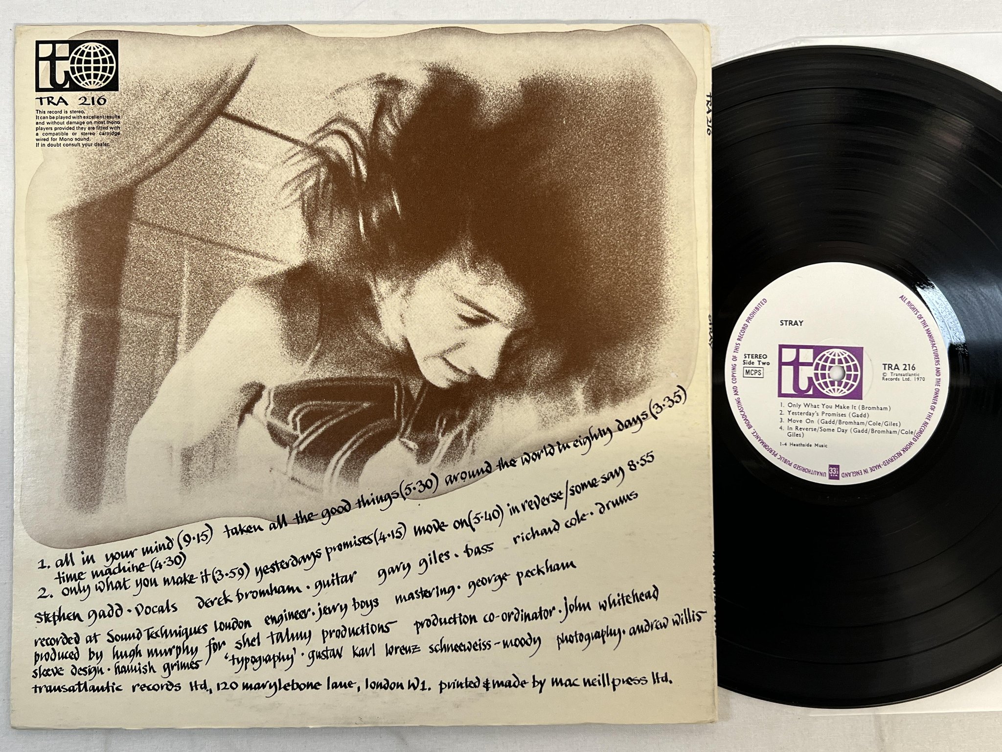 Omslagsbild för skivan STRAY s/t LP -70 UK TRANSLANTIC TRA 216 ** RARE PROG / PSYCH **