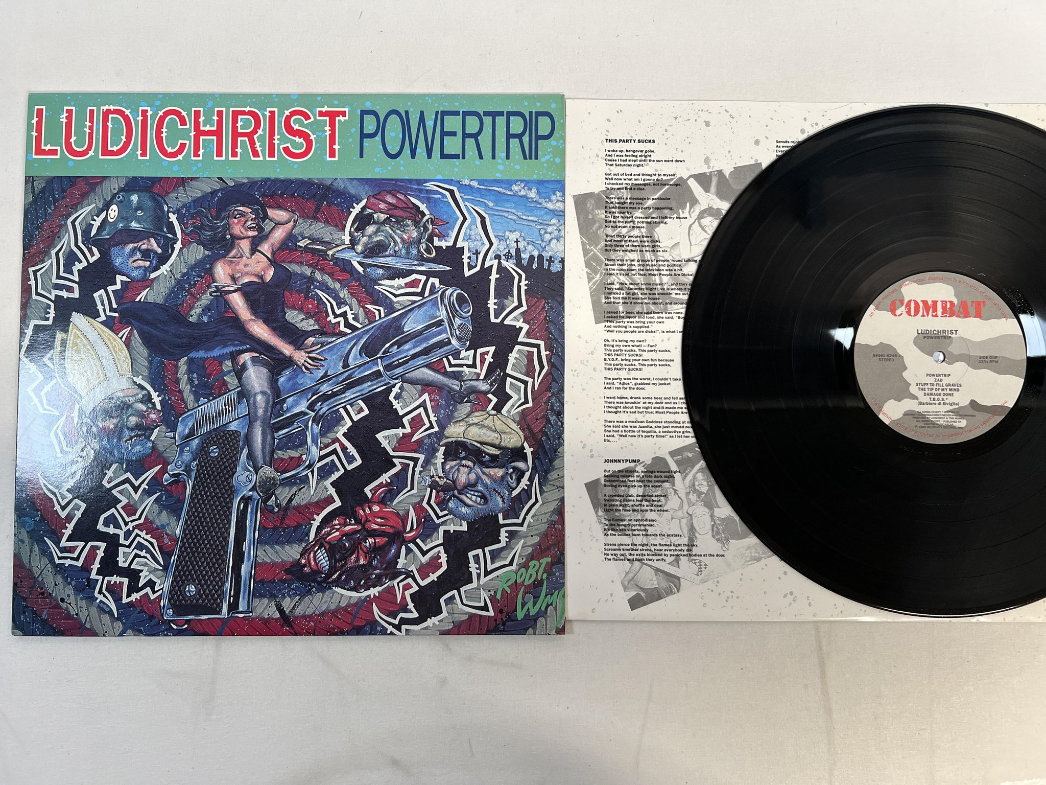 Omslagsbild för skivan LUDICHRIST powertrip LP -88 US COMBAT 88561-8246-1 trash