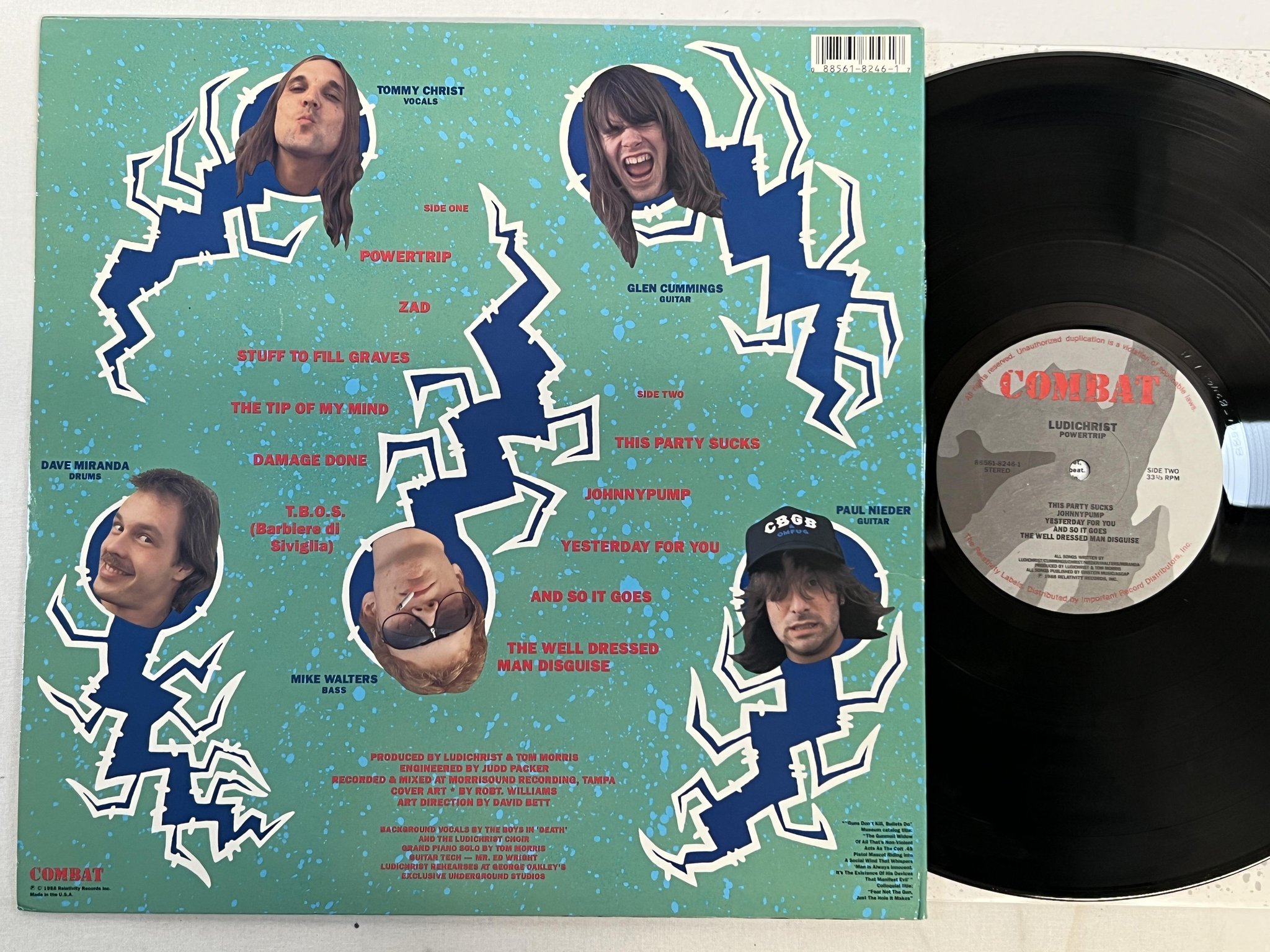 Omslagsbild för skivan LUDICHRIST powertrip LP -88 US COMBAT 88561-8246-1 trash